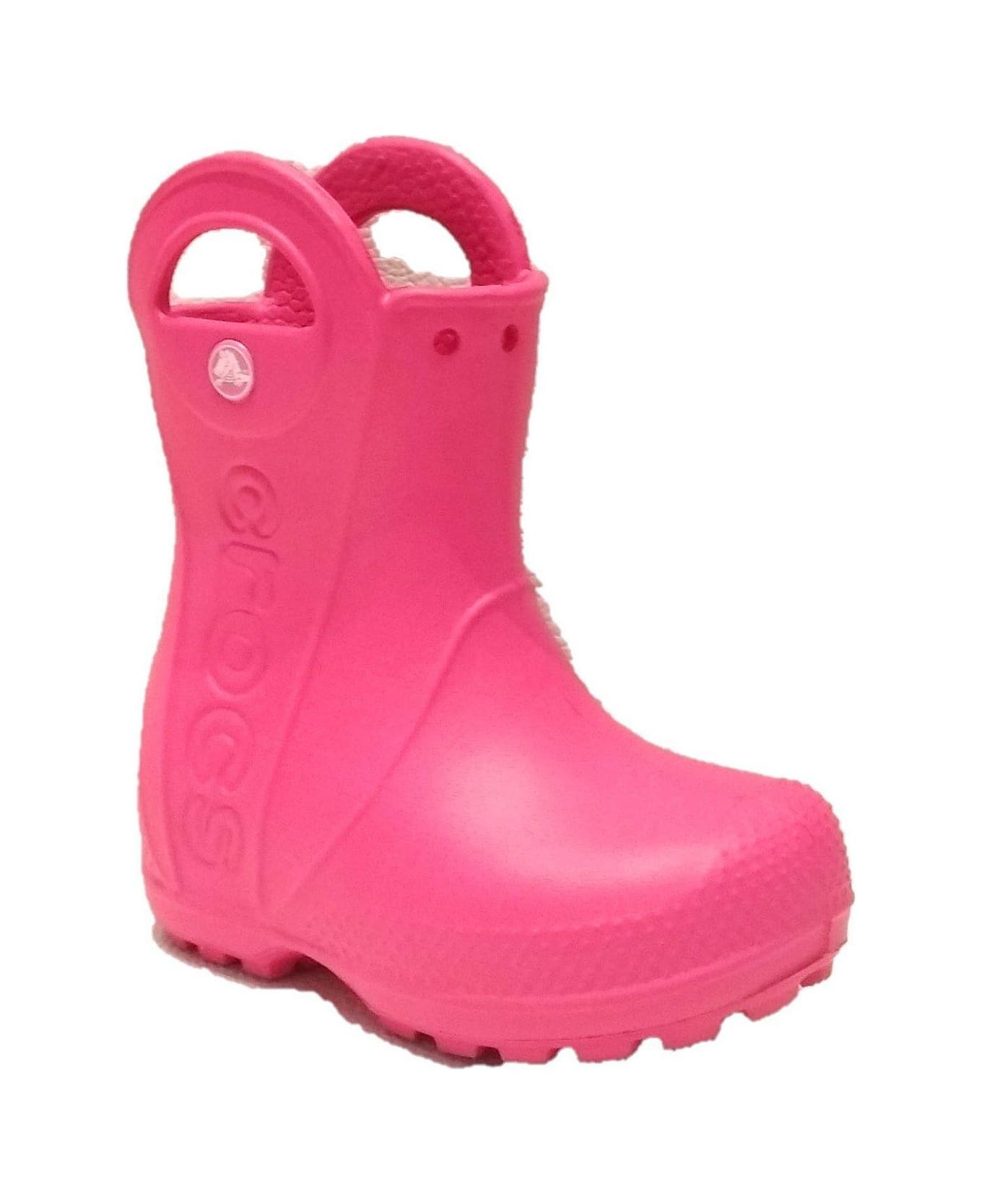 Crocs Logo Embossed Rain Boots - Candy Pink