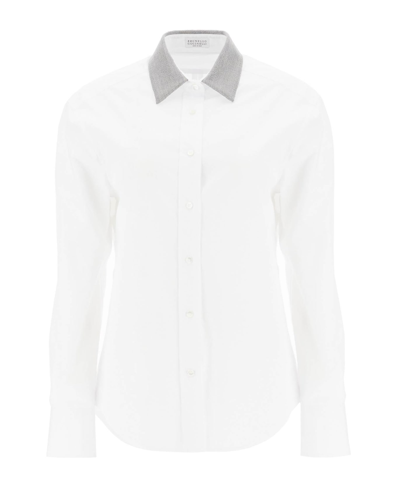 Brunello Cucinelli White Poplin Shirt - Bianco