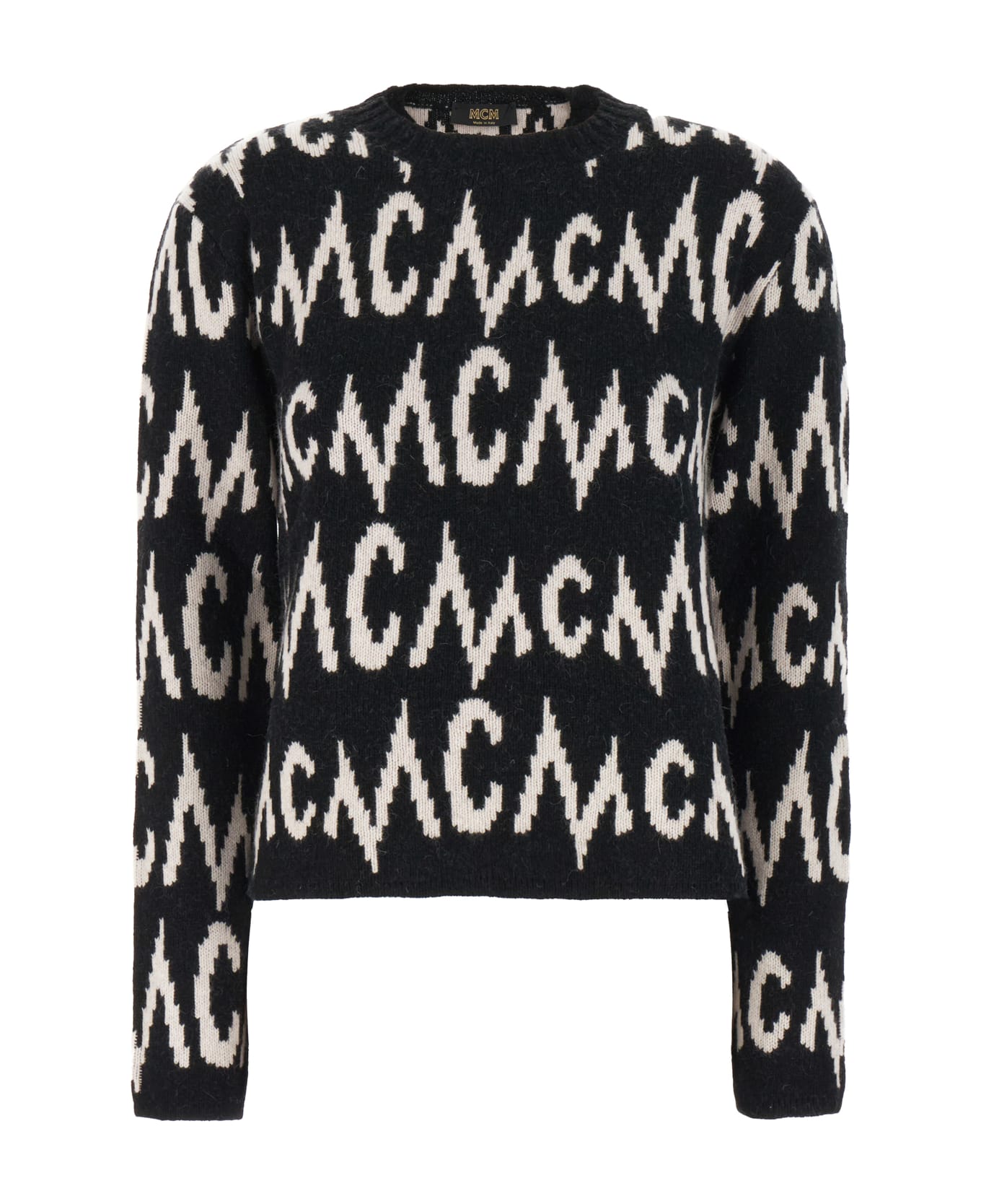 MCM Embroidered Cashmere Blend Oversize Sweater - B9