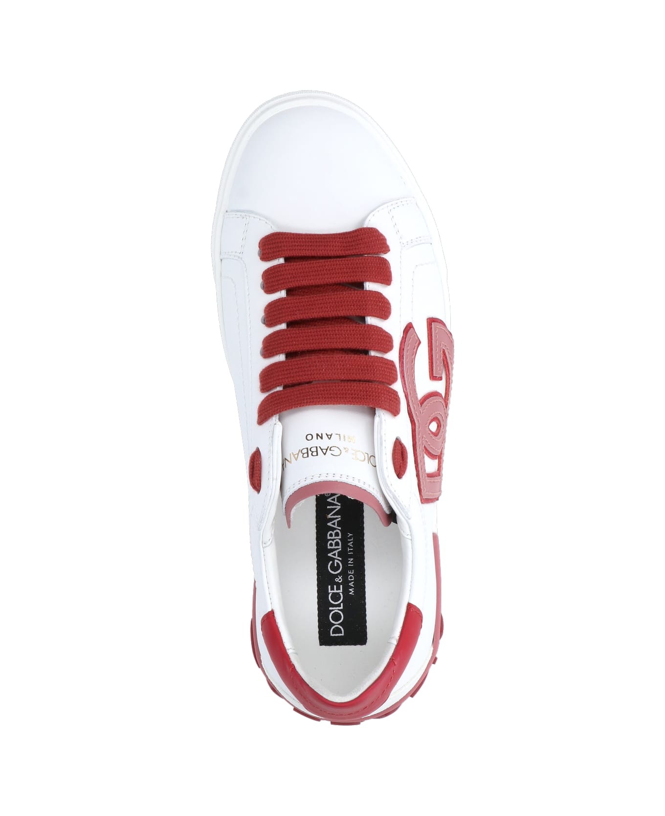 Dolce & Gabbana Portofino Vintage Sneakers - White スニーカー