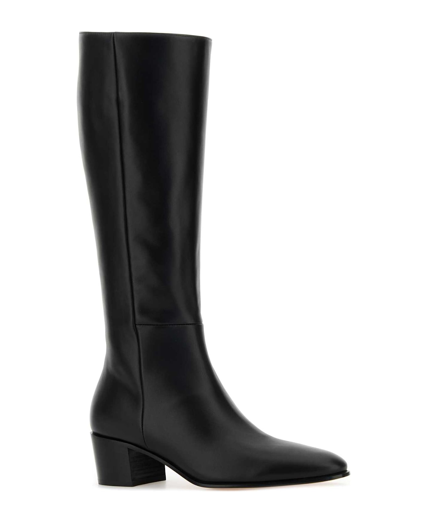 Gianvito Rossi Black Leather Boots - Black