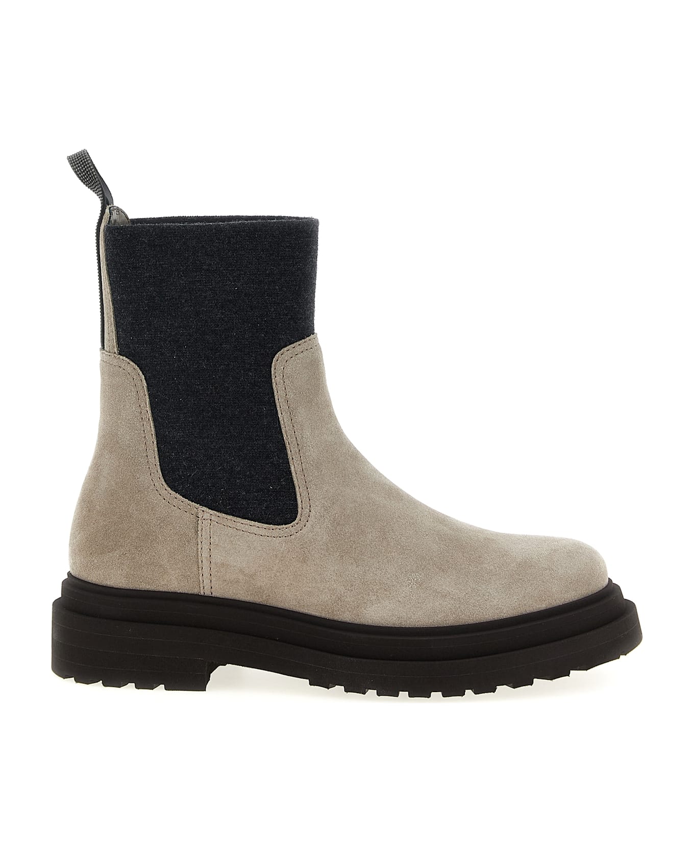 Brunello Cucinelli Precious Loop Detail Ankle Boots - Beige