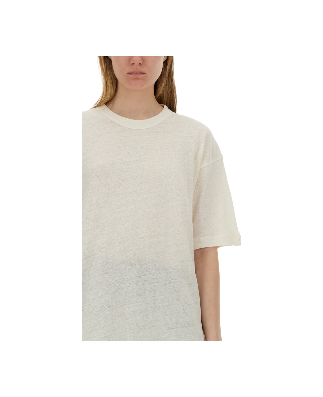 YMC Cotton And Linen T-shirt - WHITE
