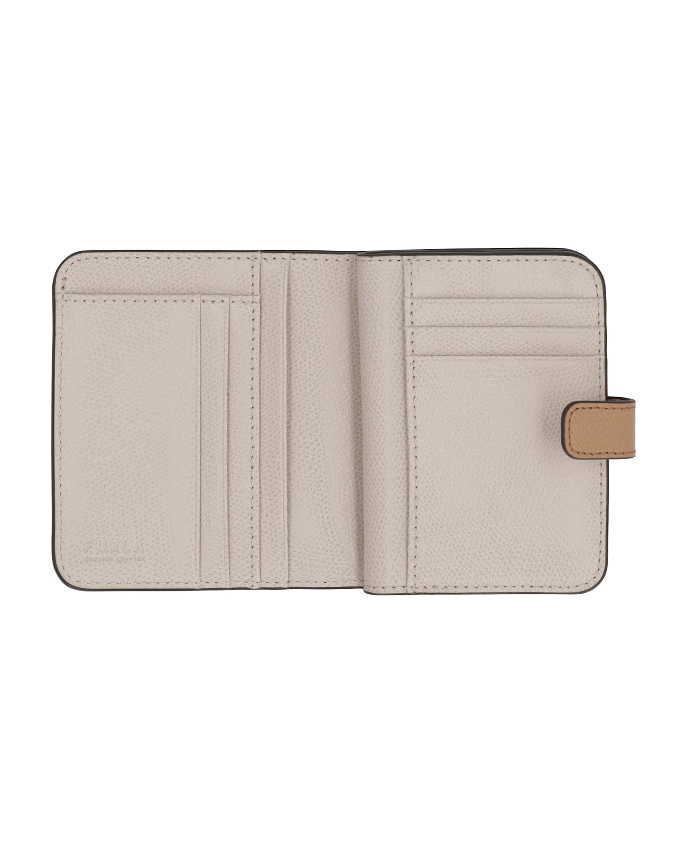 Furla Camelia Leather Wallet - Beige