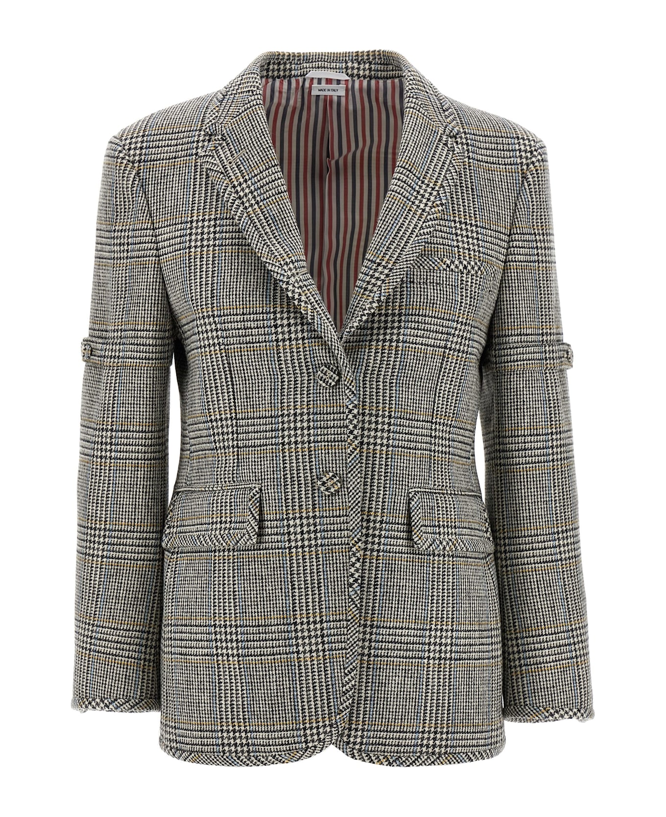 Thom Browne Prince Of Wales Blazer - White/Black