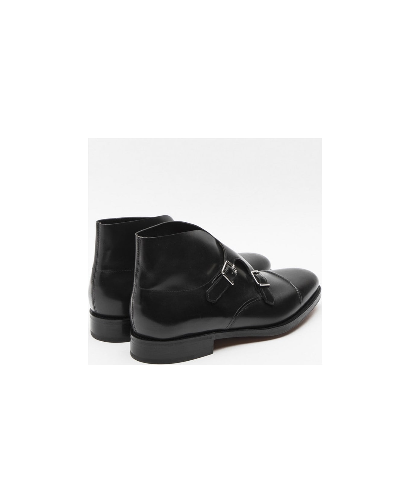 John Lobb William Ii Boot Black Calf Monk Strap Boot - Nero