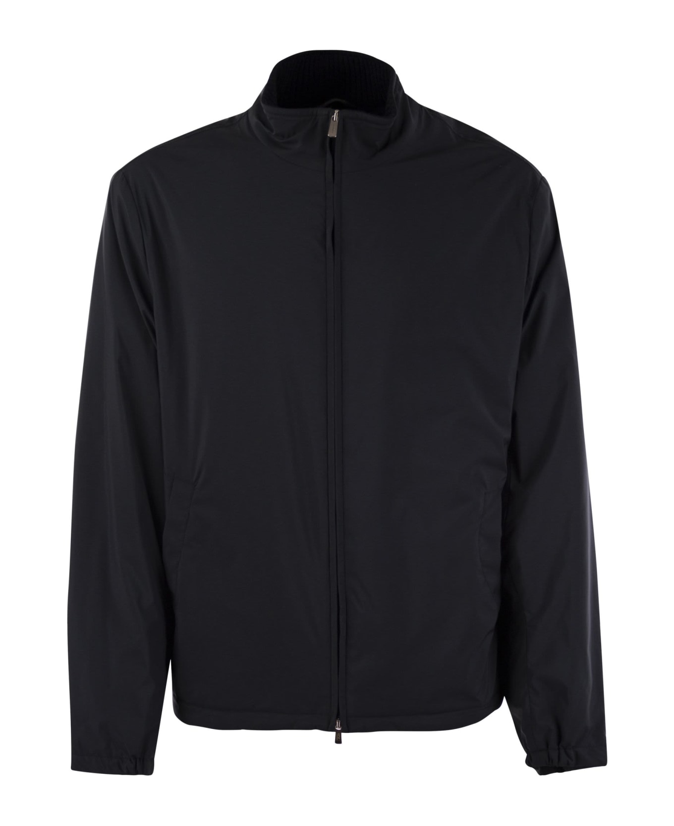Fedeli Bomber Jacket In Technical Fabric - Night Blue