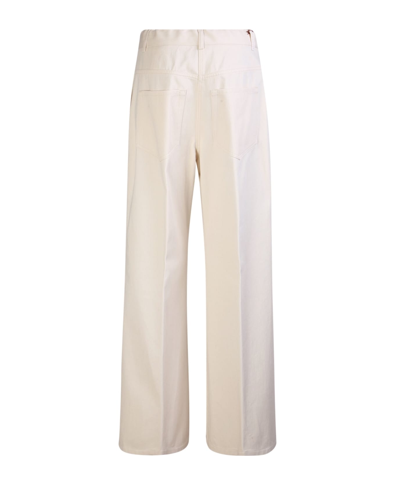 Moncler Cotton Trousers - White ボトムス