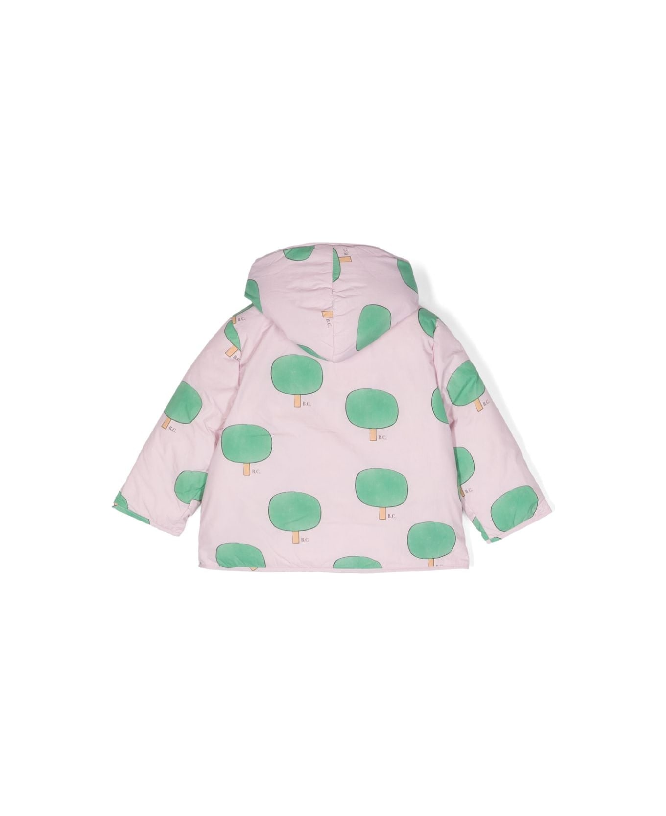 Bobo Choses Baby Green Tree All Over Hooded Anorak - Pink コート＆ジャケット