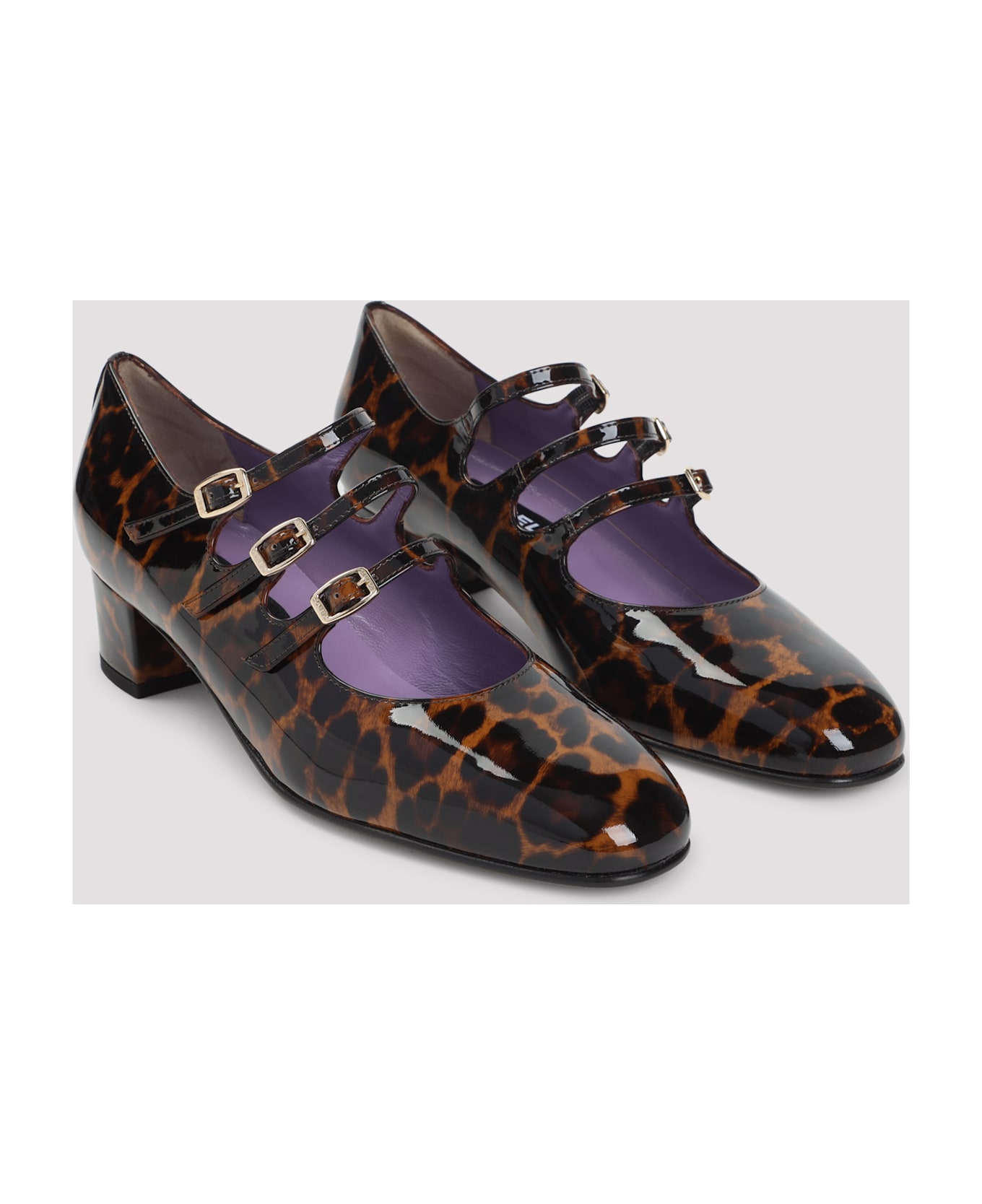 Carel Kina Mary Jane Pumps - Brown Leopard