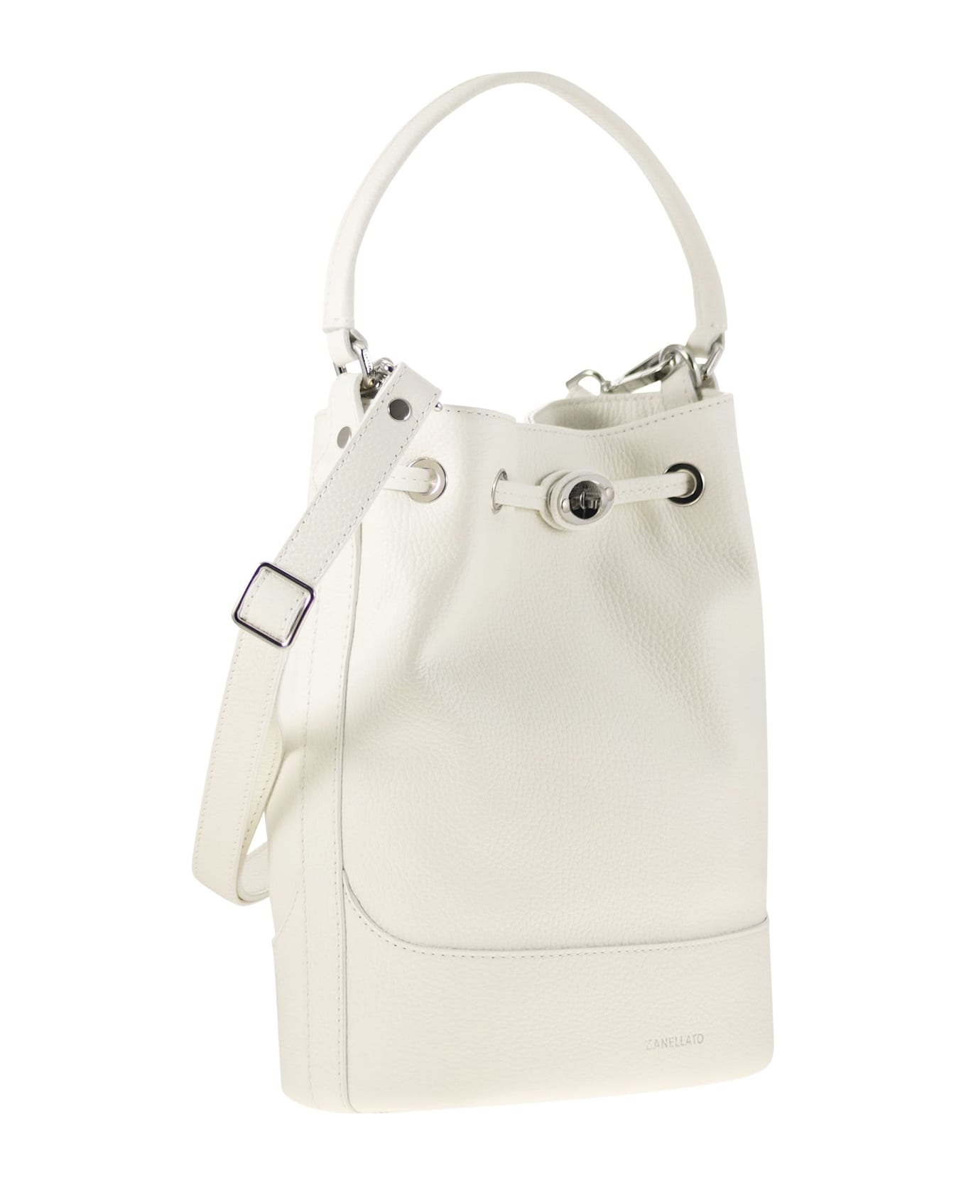 Zanellato Monda
 - Leather Bucket Bag - White