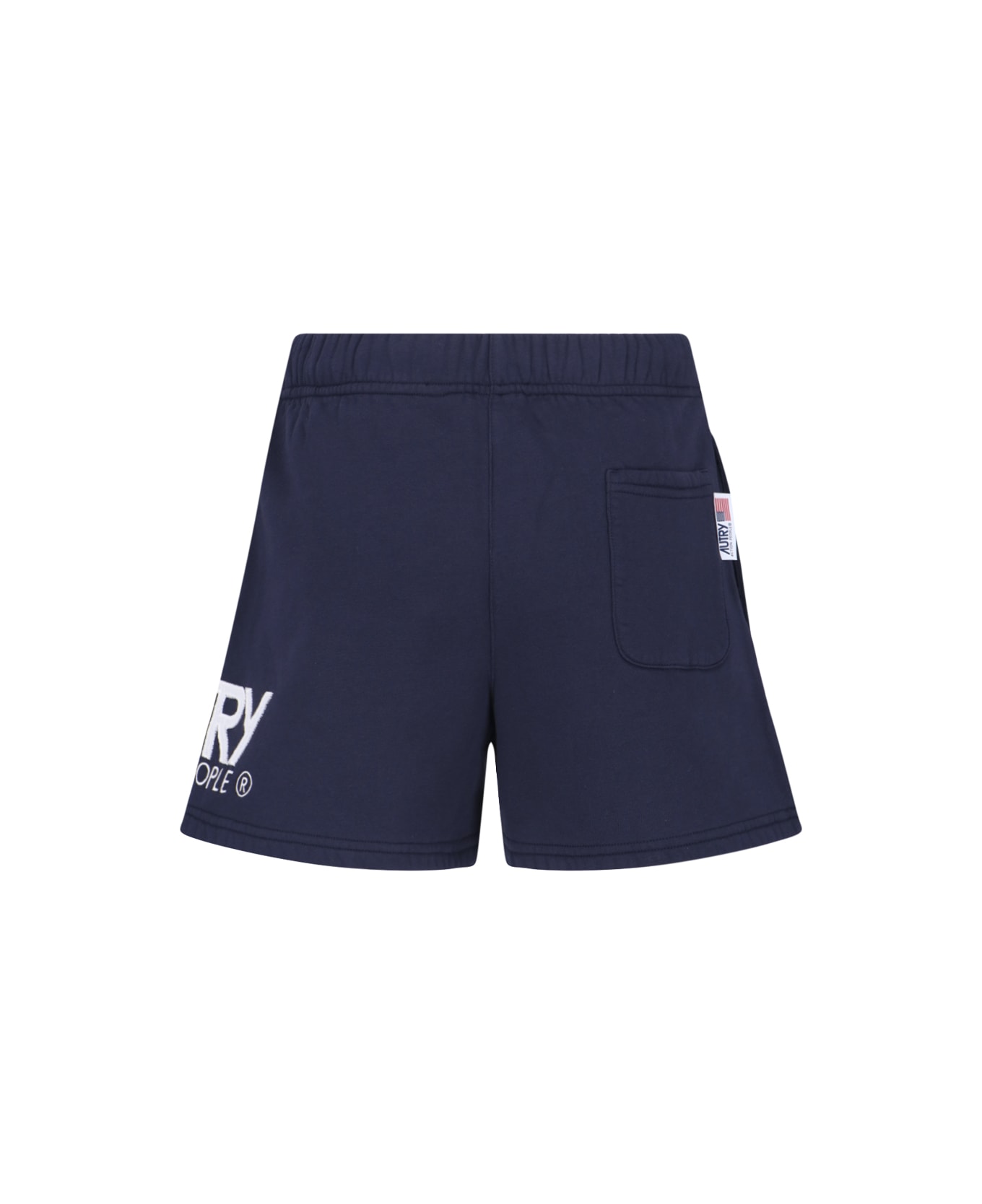 Autry Cotton Short Pants With Logo - Blue ショートパンツ
