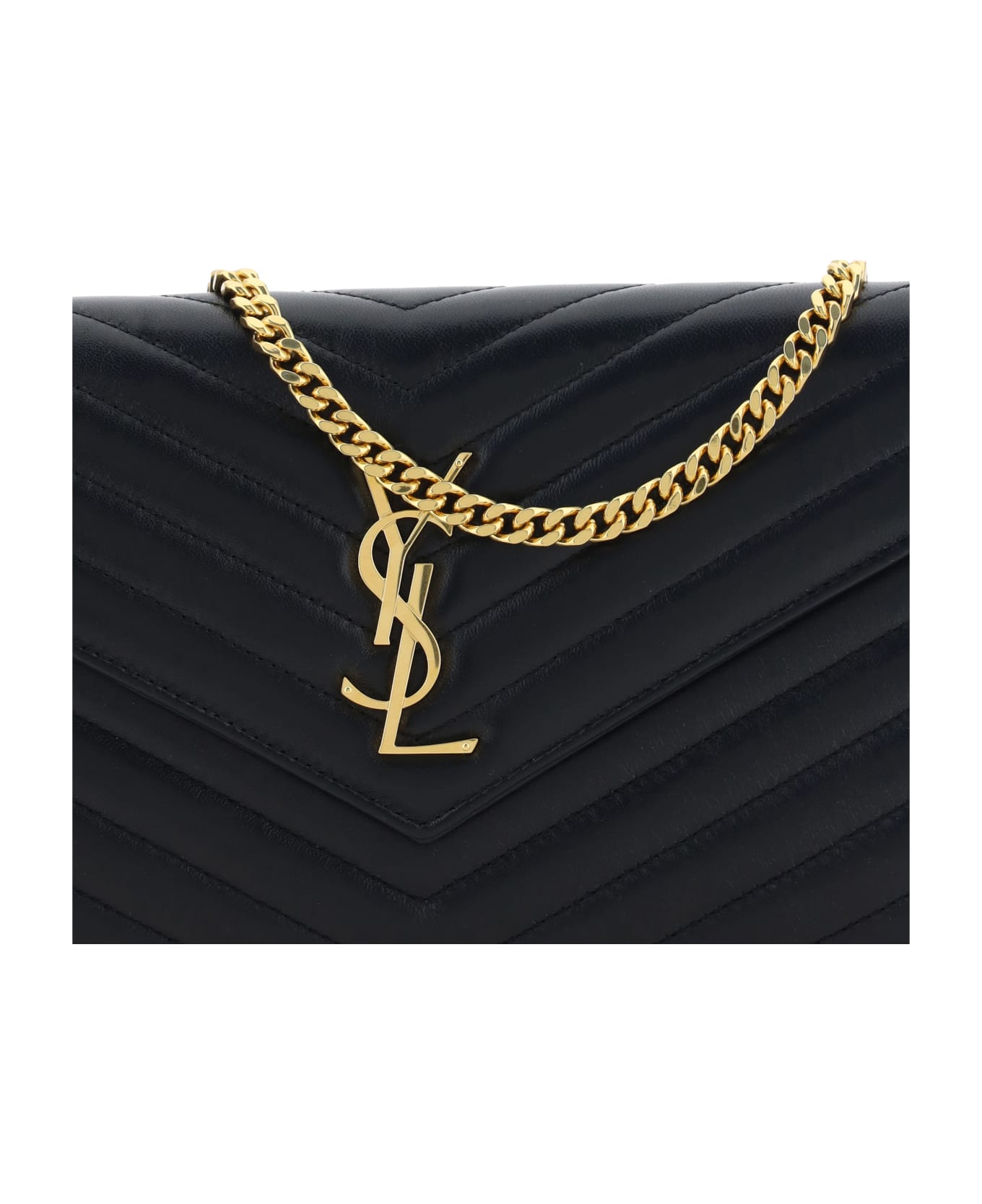 Saint Laurent Monogram Wallet - BLACK