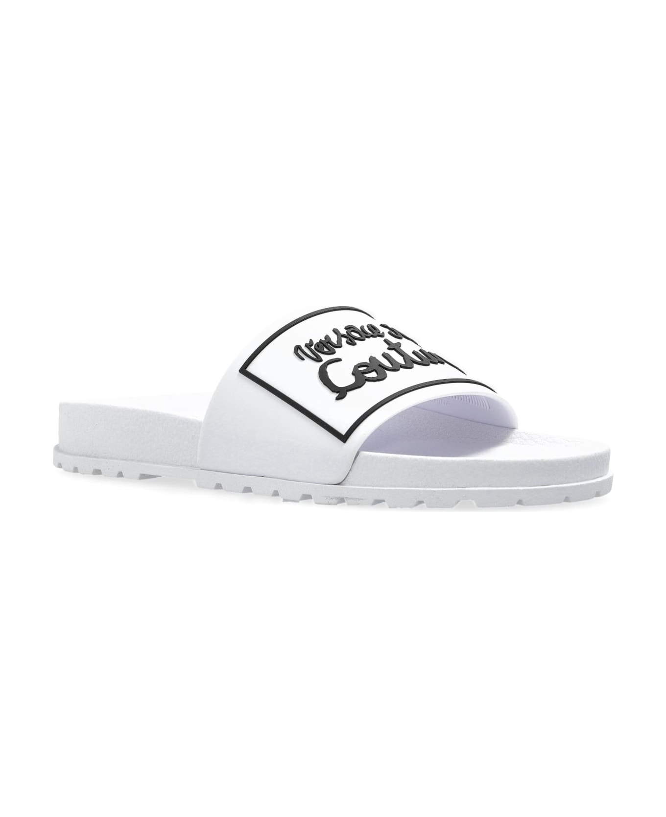 Versace Jeans Couture Pool Slides - White