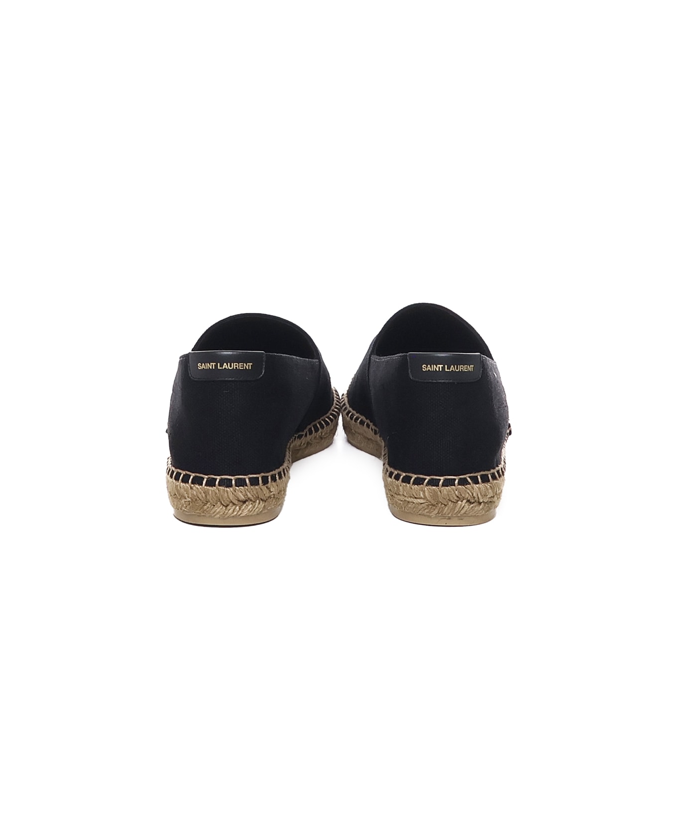 Saint Laurent Canvas Espadrilles With Embroidery - Black