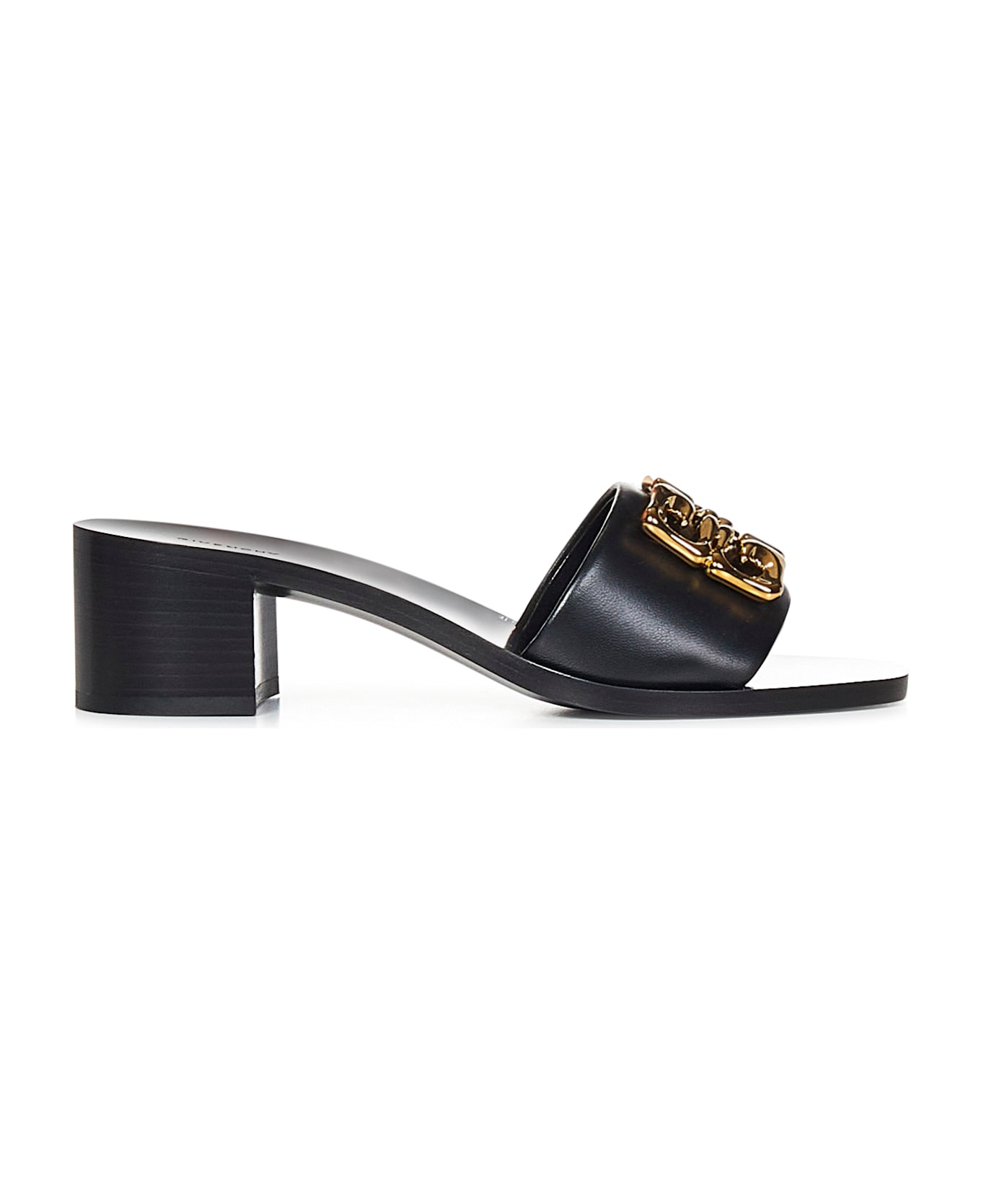 Givenchy Black Leather Mules - BLACK