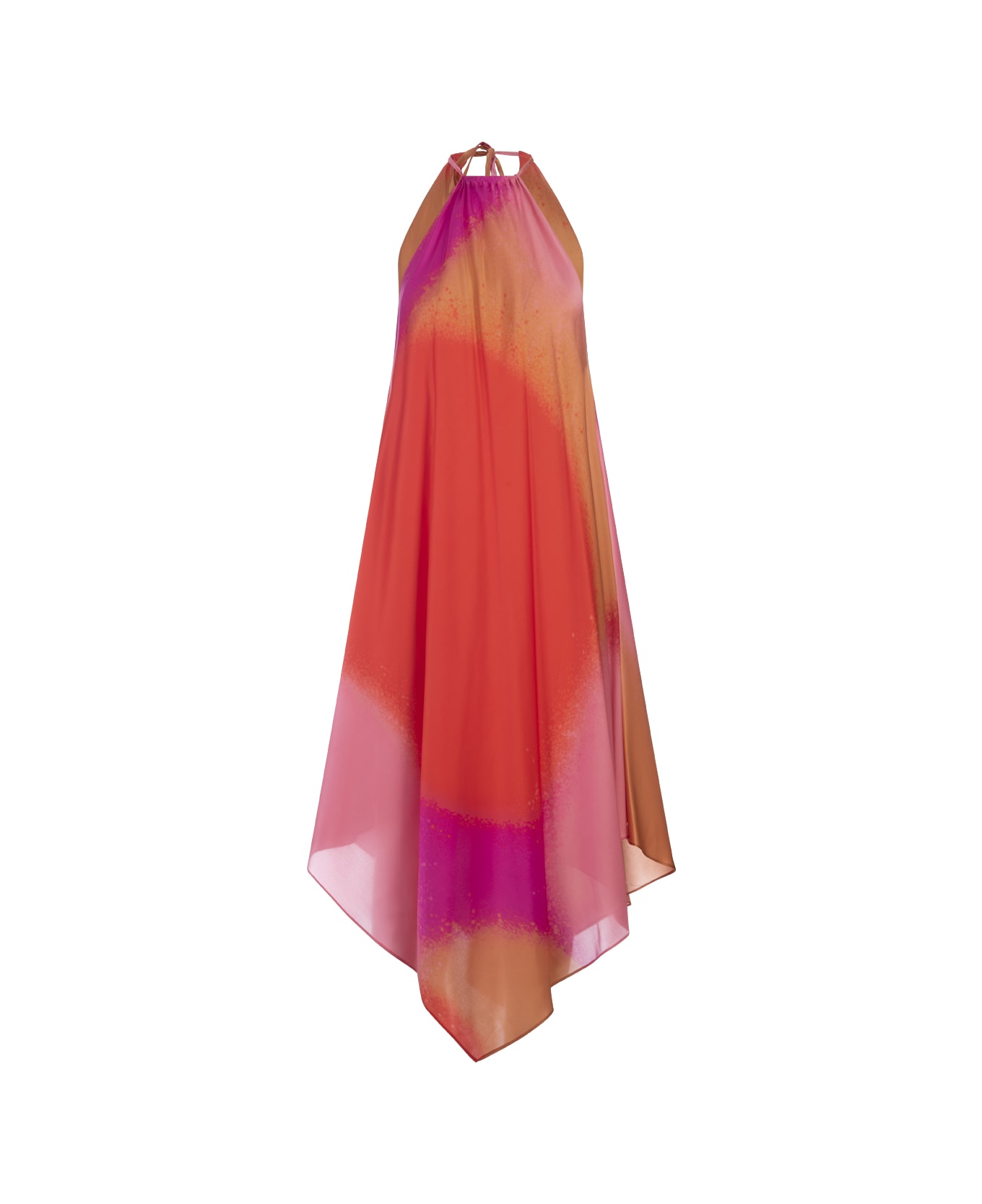 Gianluca Capannolo Multicolour Silk Asymmetrical Sleeveless Dress - Multicolour