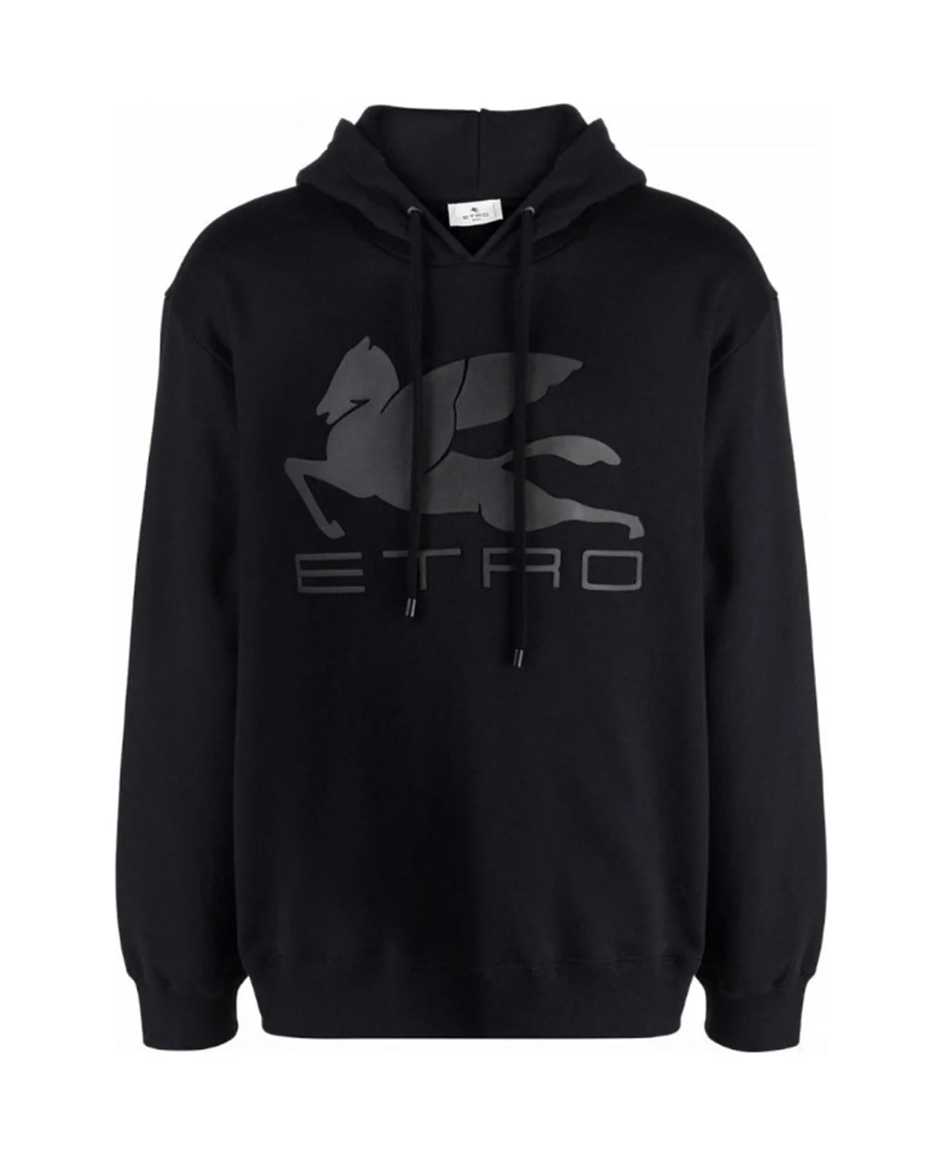 Etro Cotton Hooded Sweatshirt - Black
