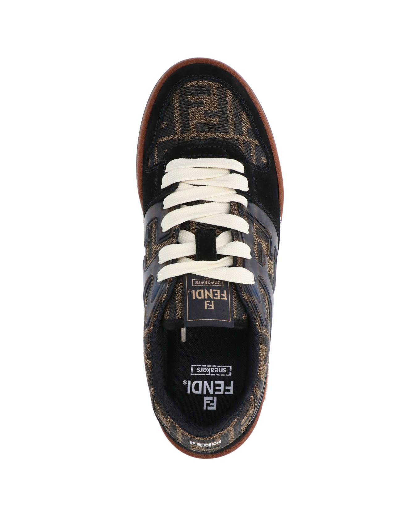 Fendi 
match
 Jacquard Low-top Sneakers - Brown