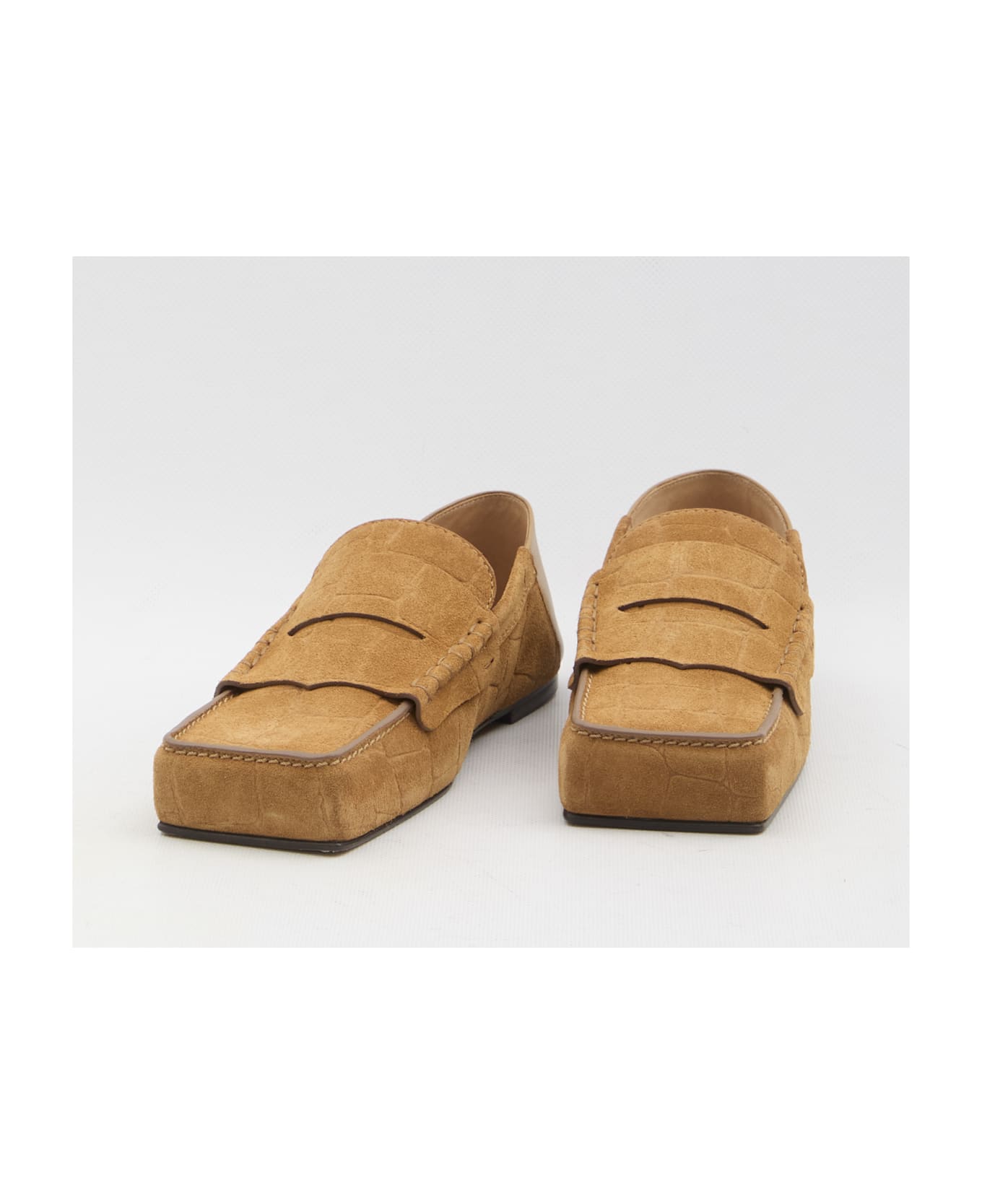 Jacquemus Carré Loafers - BEIGE