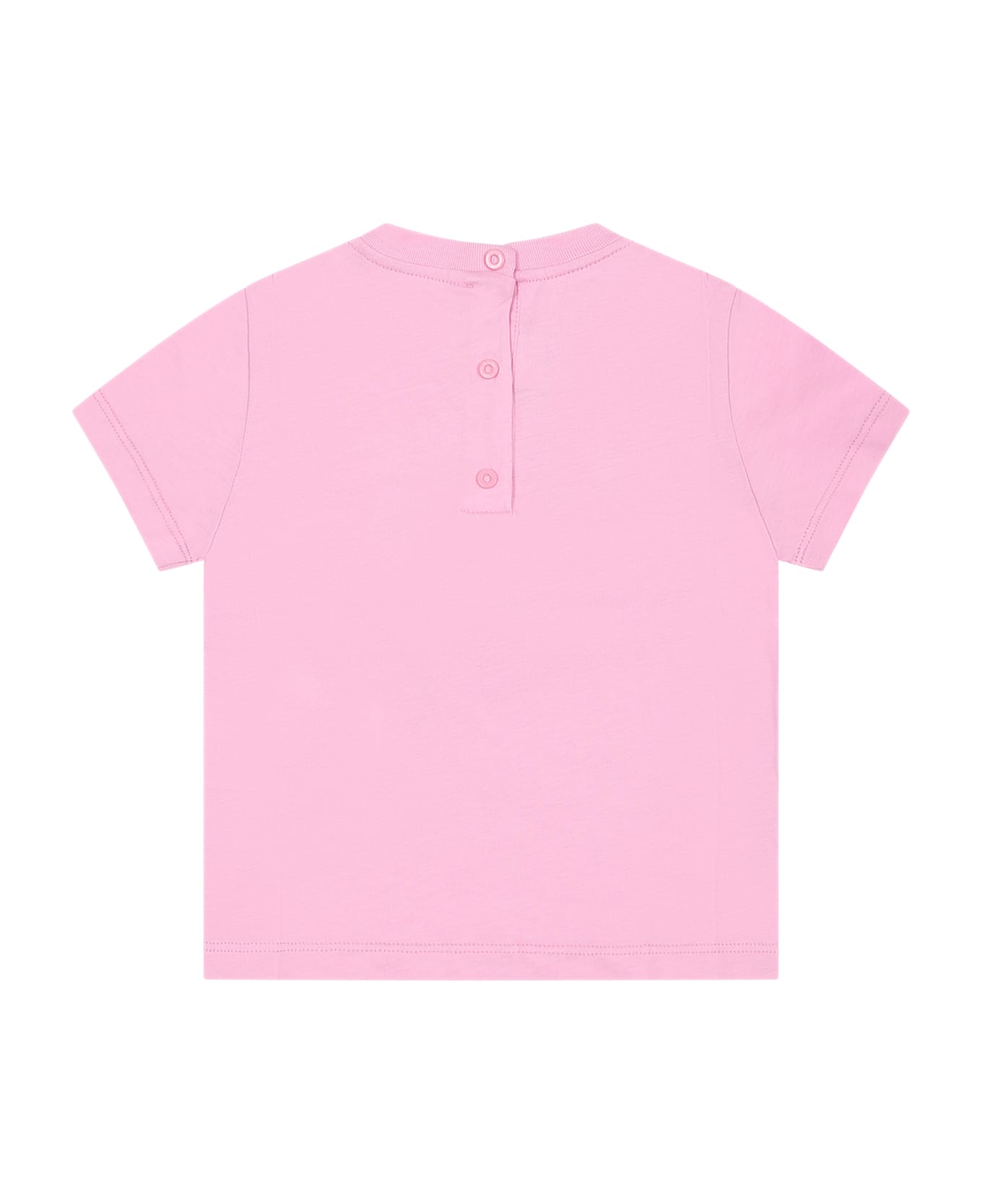 Fendi Pink T-shirt For Baby Girl With Logo - Pink