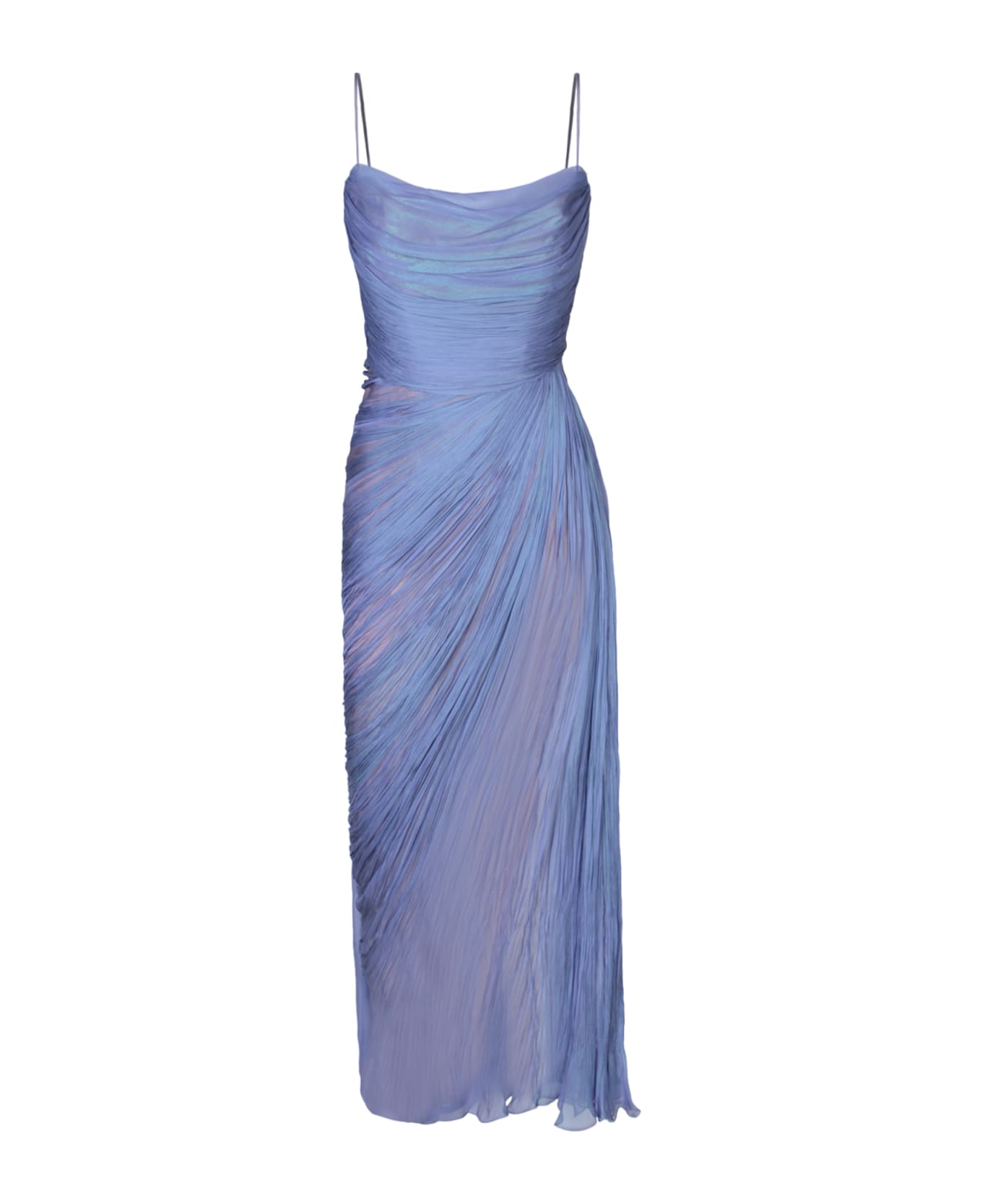 Maria Lucia Hohan Cerulean Silk Mousse Regina Dress - Blue