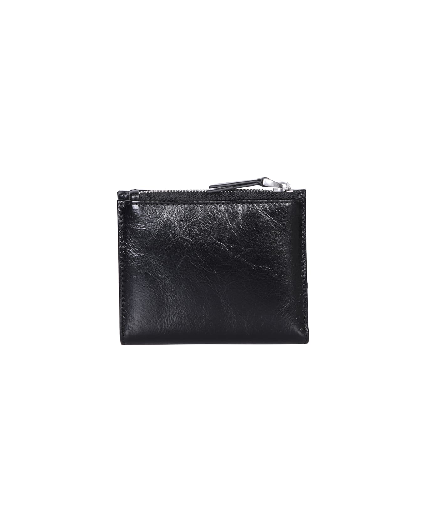 Ami Alexandre Mattiussi Ami Paris Voulez Black Leather Wallet - Black