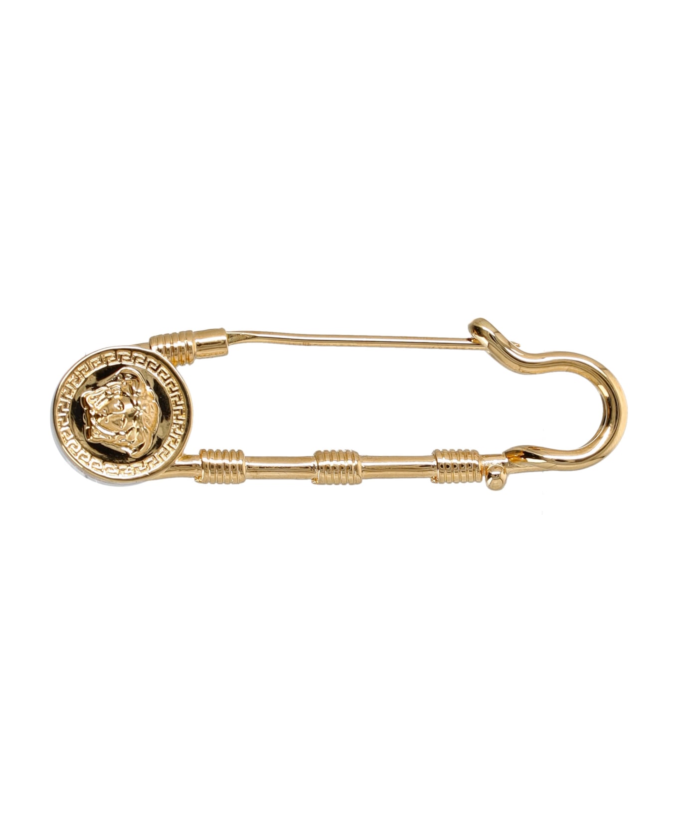 Versace Safety Pin Brooch - VERSACE GOLD ブローチ