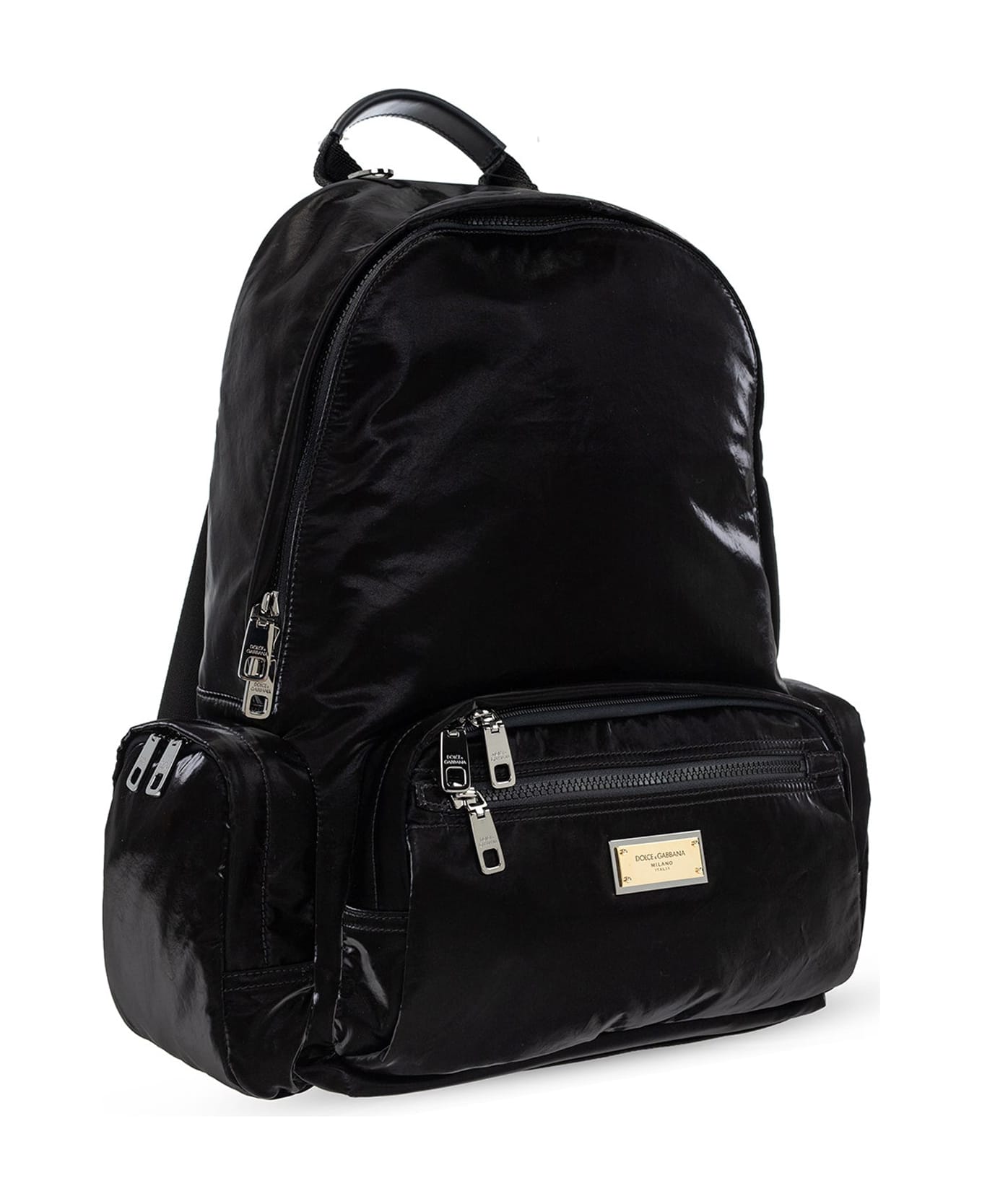 Dolce & Gabbana Embossed Logo Backpack - Black