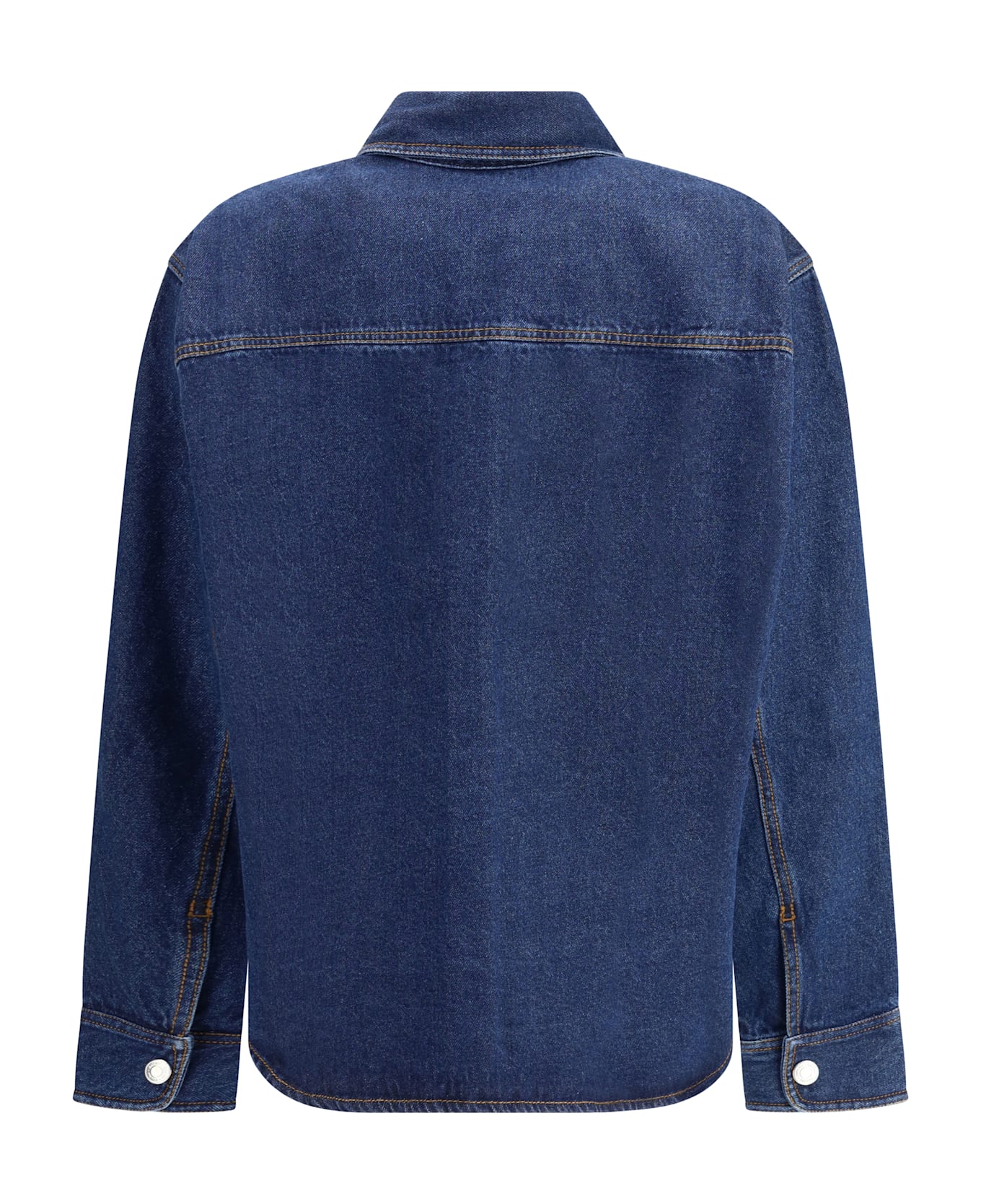 Ami Alexandre Mattiussi Ami De Coeur Cotton Denim Overshirt
