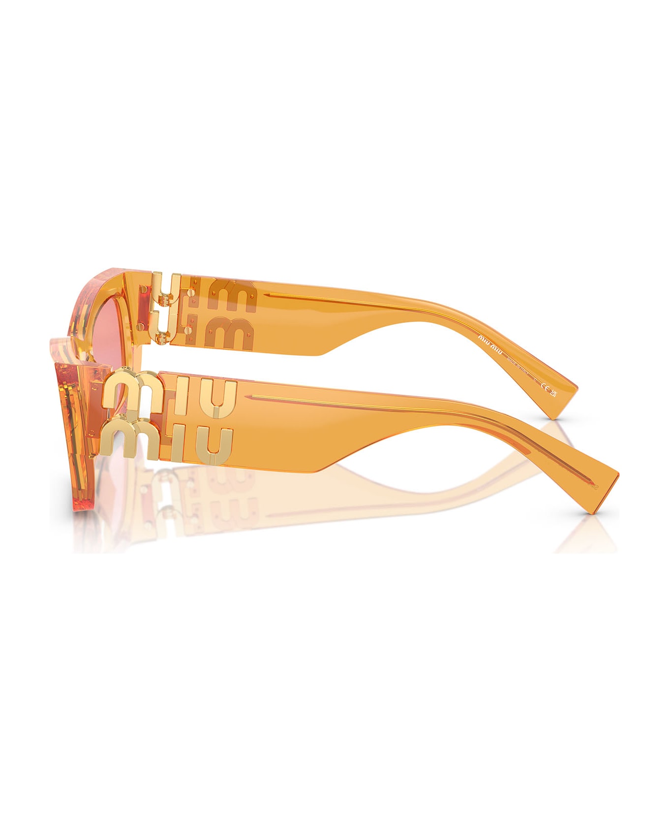 Miu Miu Eyewear Mu 09ws Orange Transparent Sunglasses - Orange Transparent