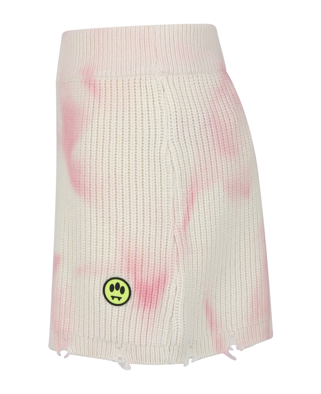 Barrow Pink Skirt For Girl With Logo - Rosa ボトムス