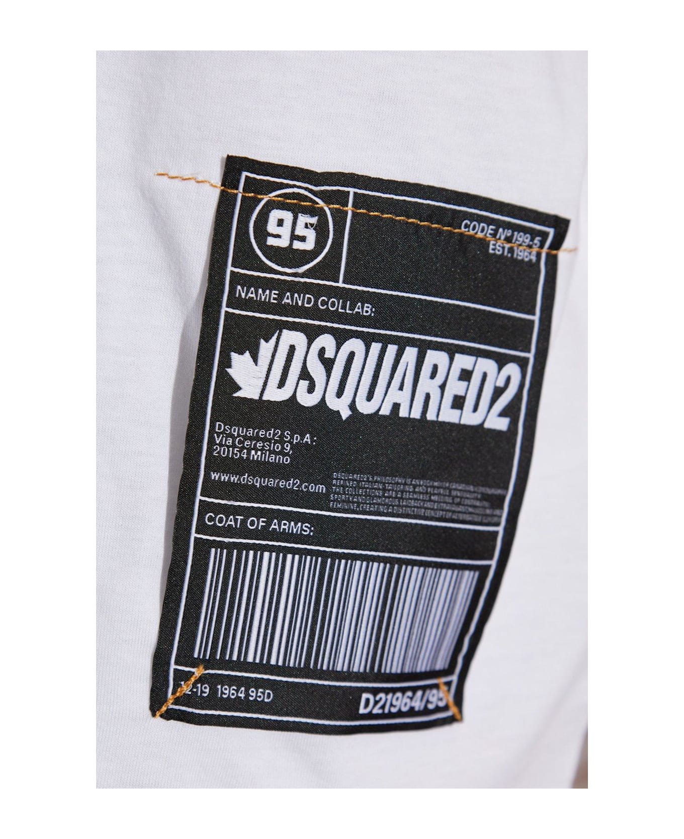 Dsquared2 Logo Patch Crewneck T-shirt - Bianco