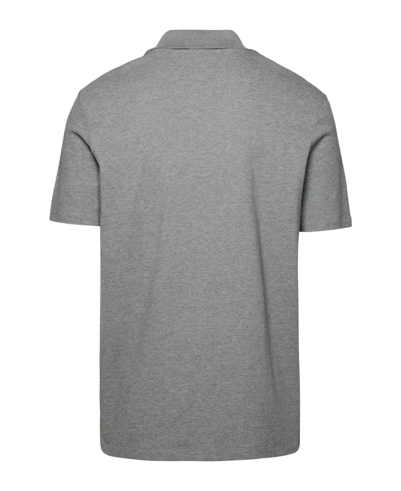 Balmain Grey Cotton Polo Shirt - Grey