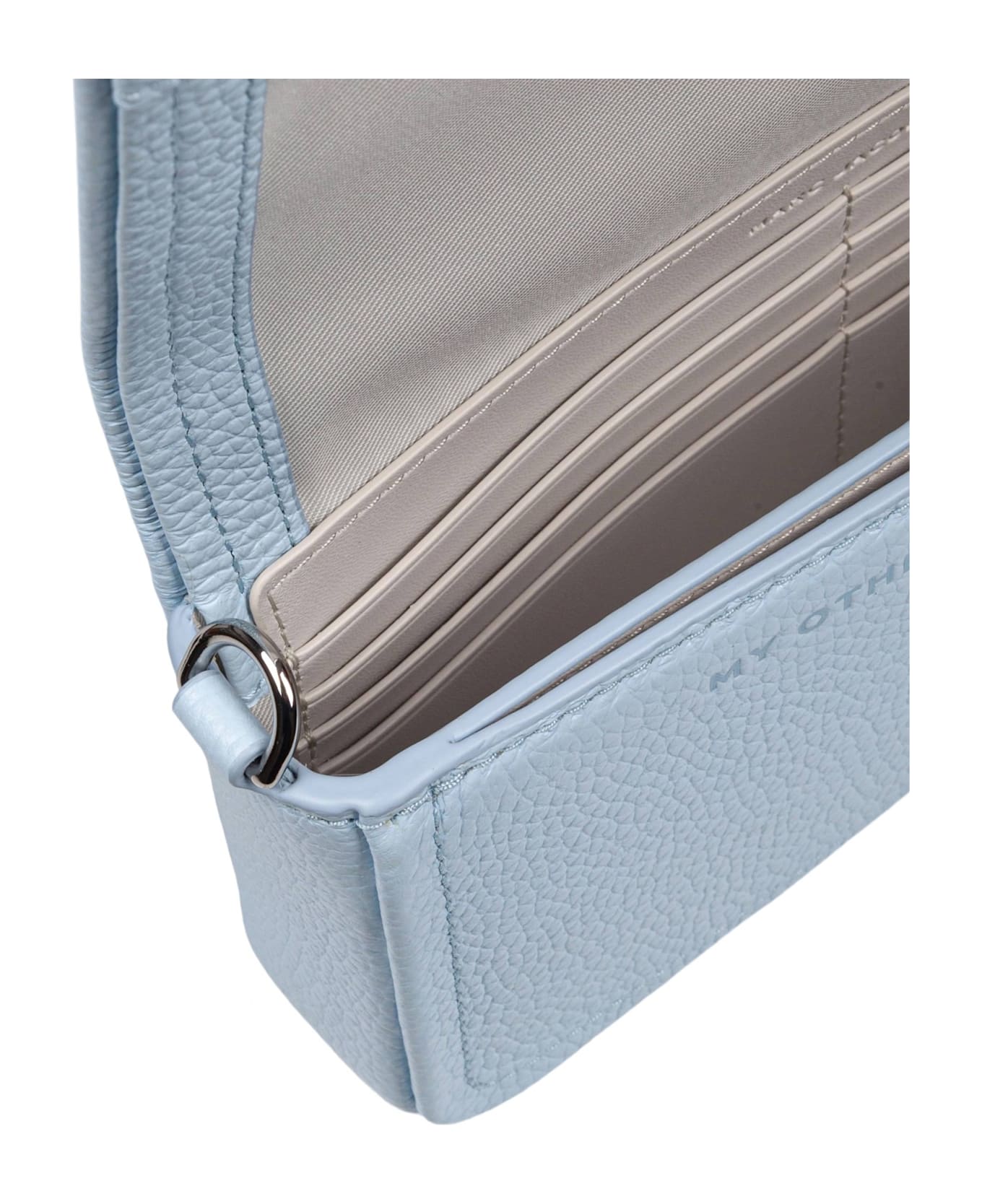 Marc Jacobs The Mini Bag In Leather Color Light Blue - Blue Cloud