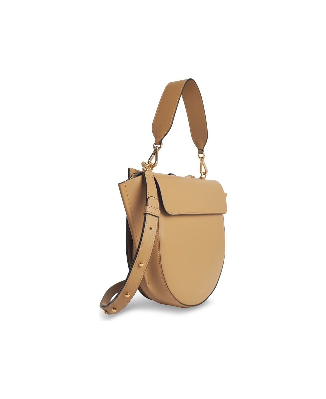 Wandler Hortensia Logo Printed Medium Tote Bag - Beige