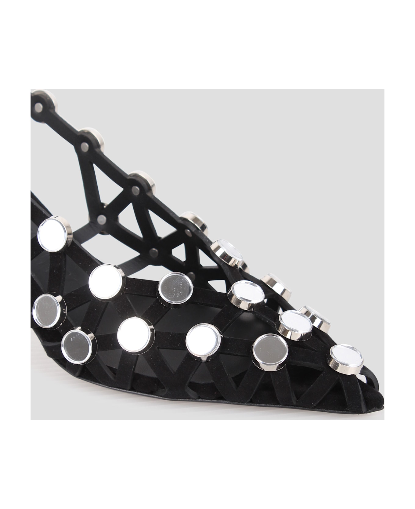 The Attico Grid Slingback Sandals
