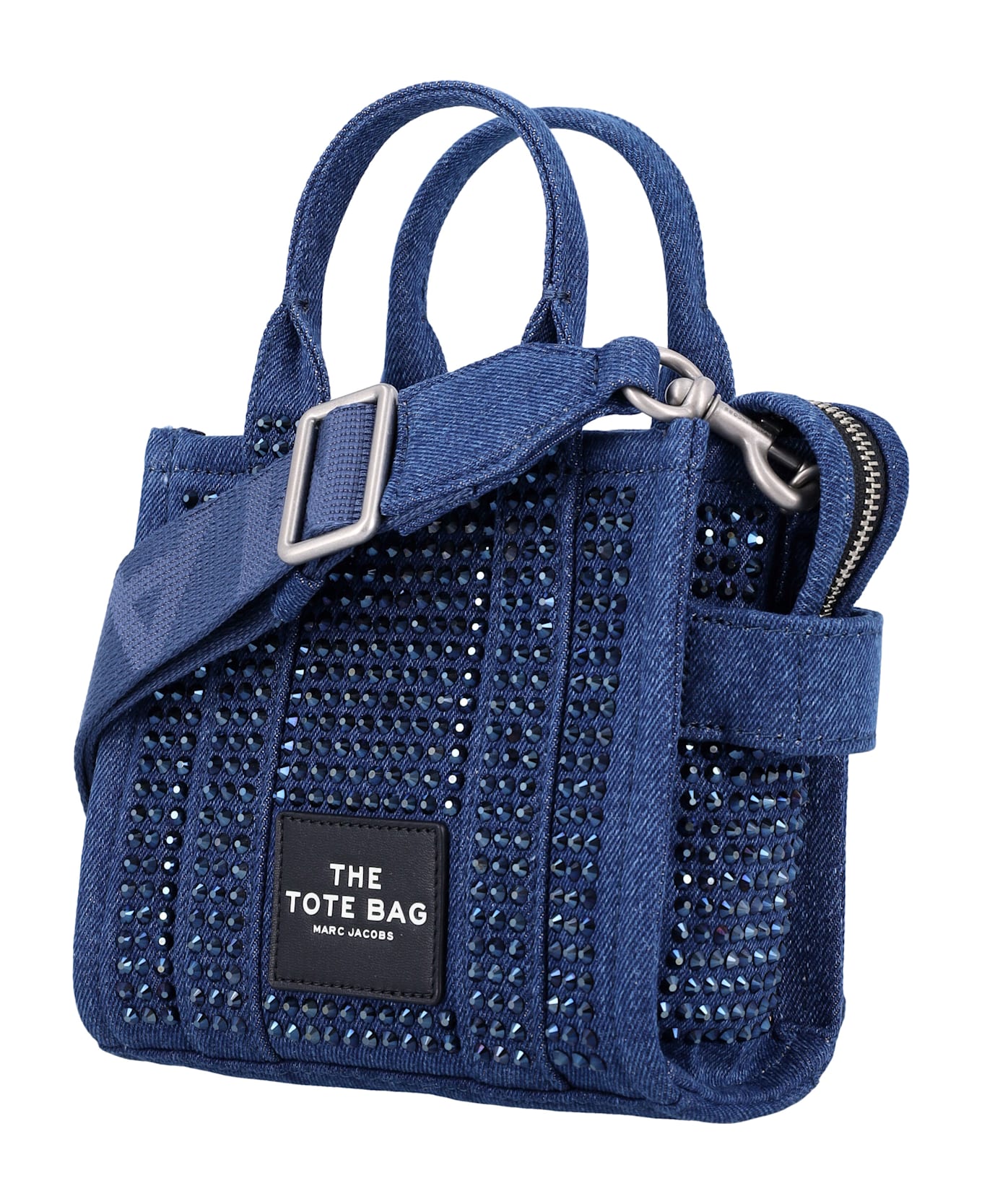 Marc Jacobs The Crystal Denim Crossbody Tote Bag - DARK WASH BLUE
