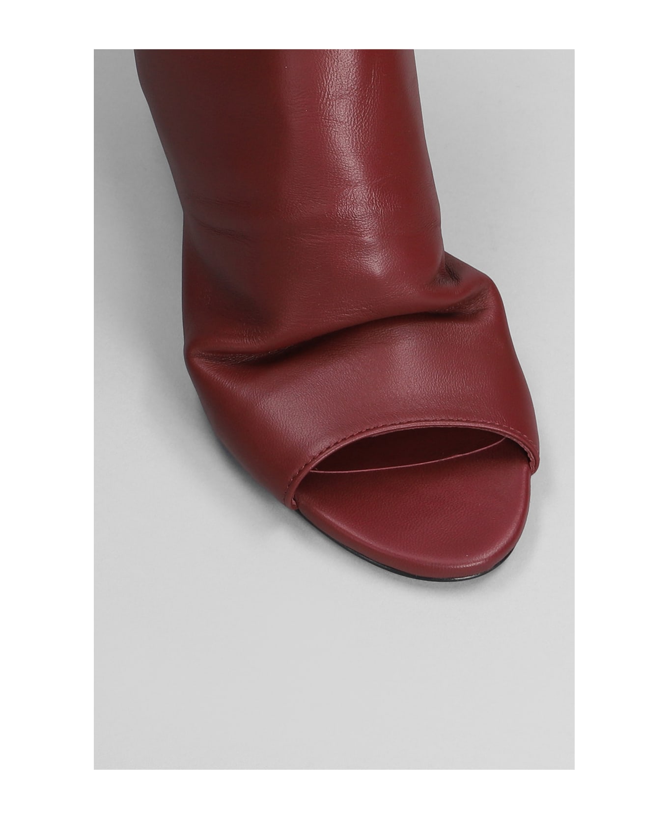 Marc Ellis High Heels Ankle Boots In Bordeaux Leather - bordeaux