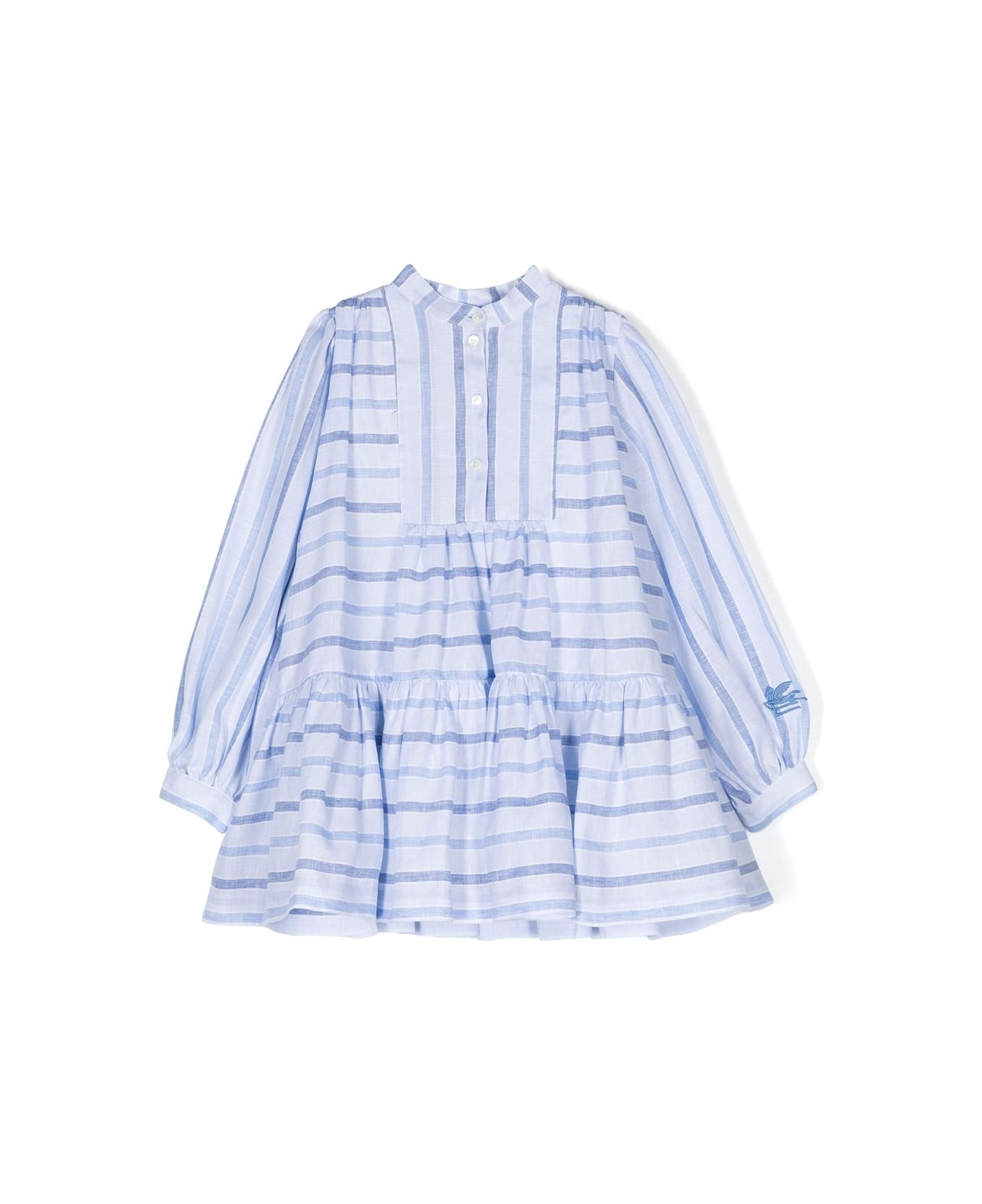 Etro Light Blue Striped Linen Dress - Blue ワンピース＆ドレス