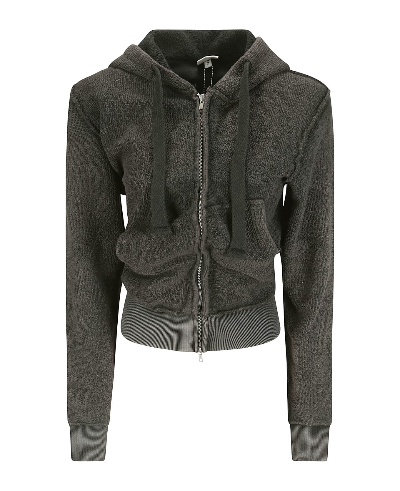 Vaquera Women's Inside Out Twisted Hoodie - BLACK