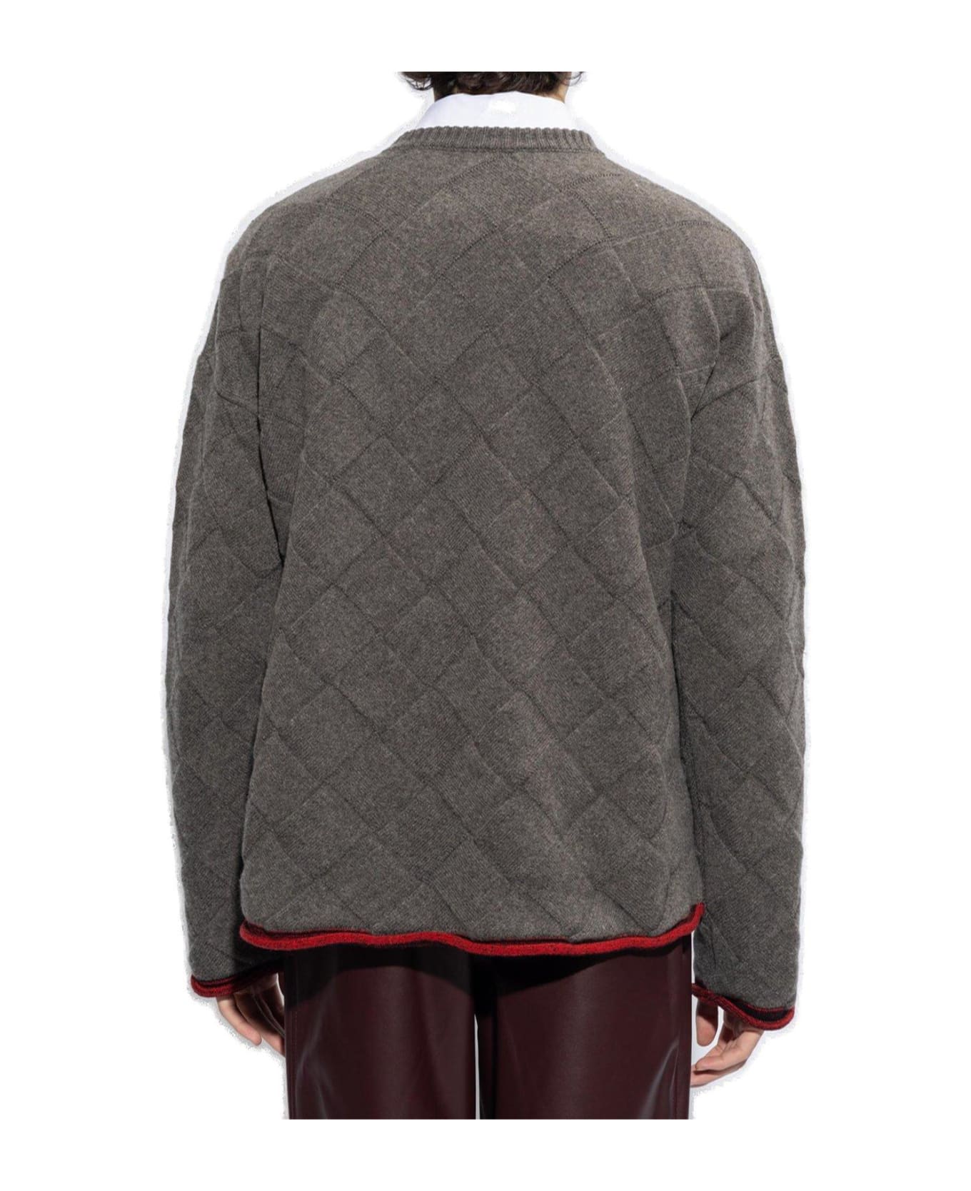 Bottega Veneta Crewneck Sleeved Sweater - GREY