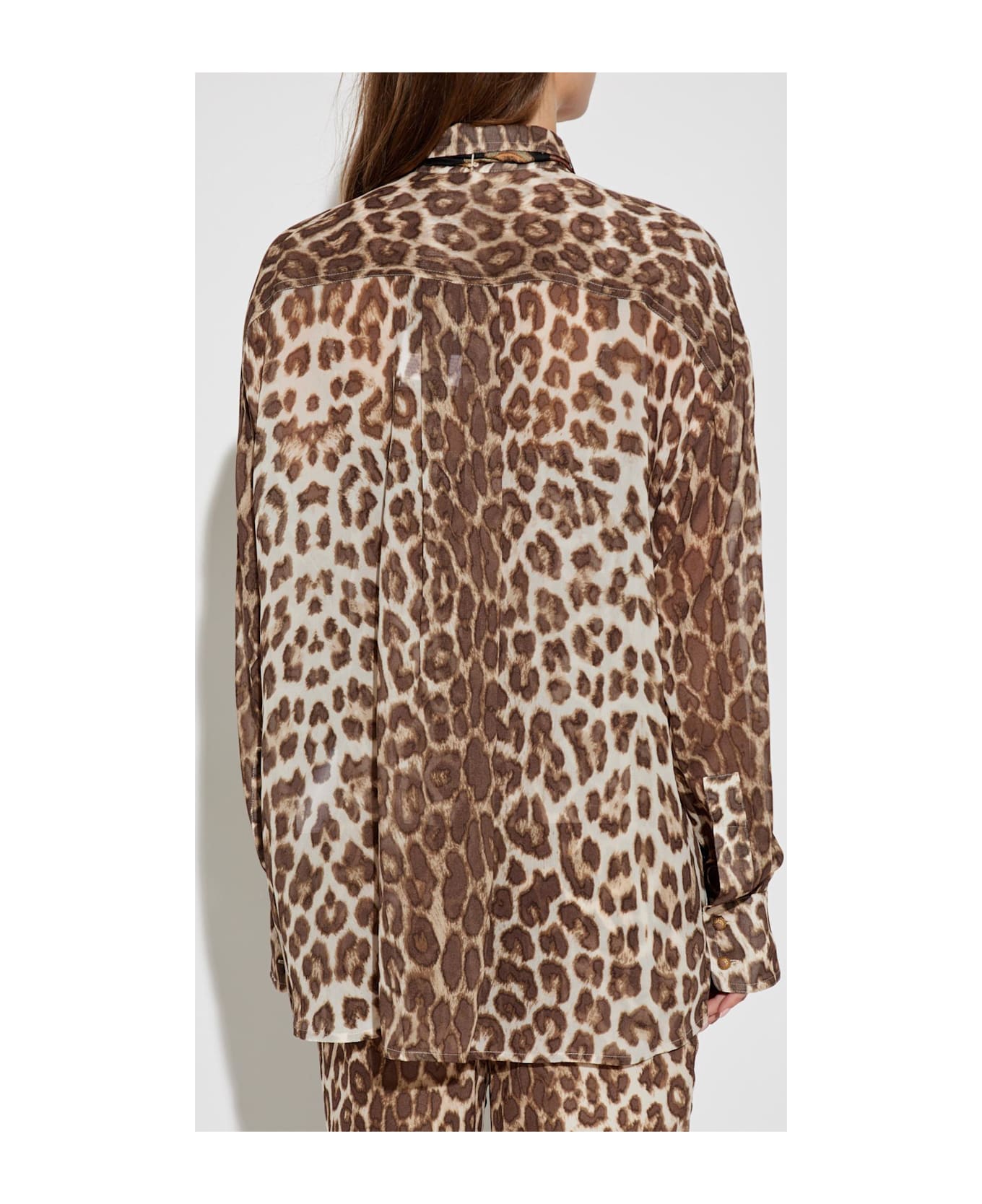 Zimmermann Animal Print Shirt - BROWN