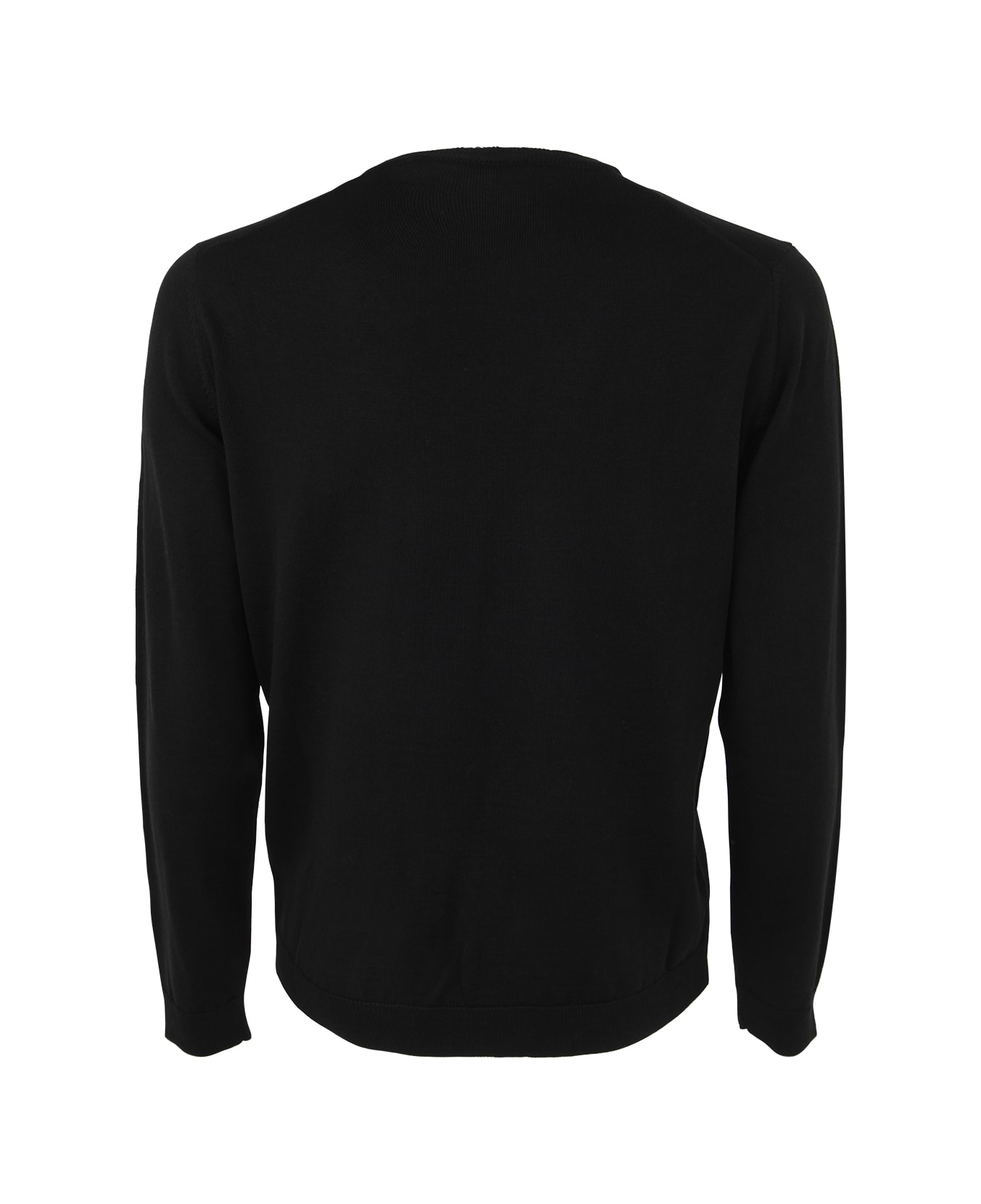 Nuur Long Sleeve Crew Neck Sweater - Black フリース