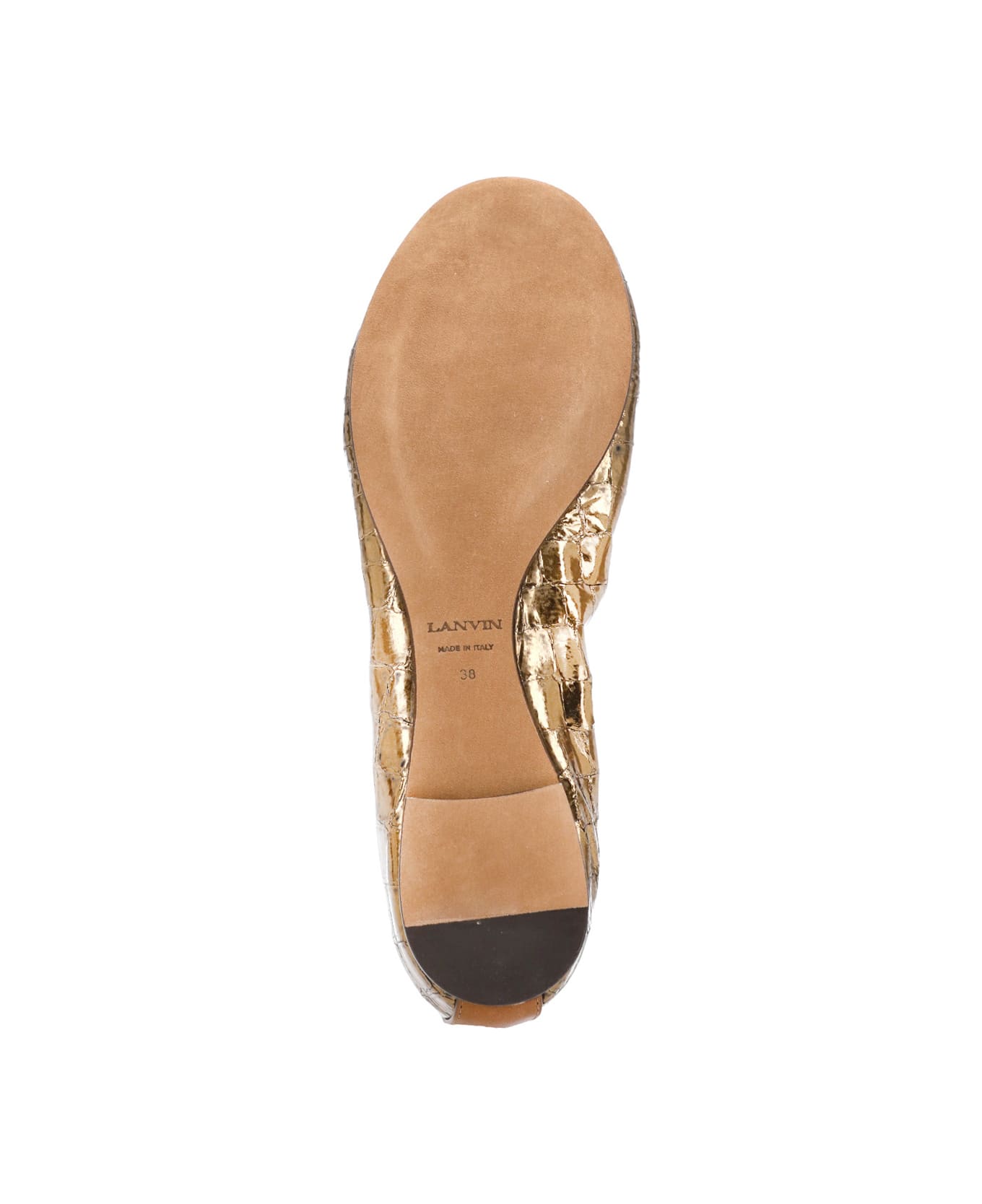 Lanvin Leather Ballet Shoes - Golden