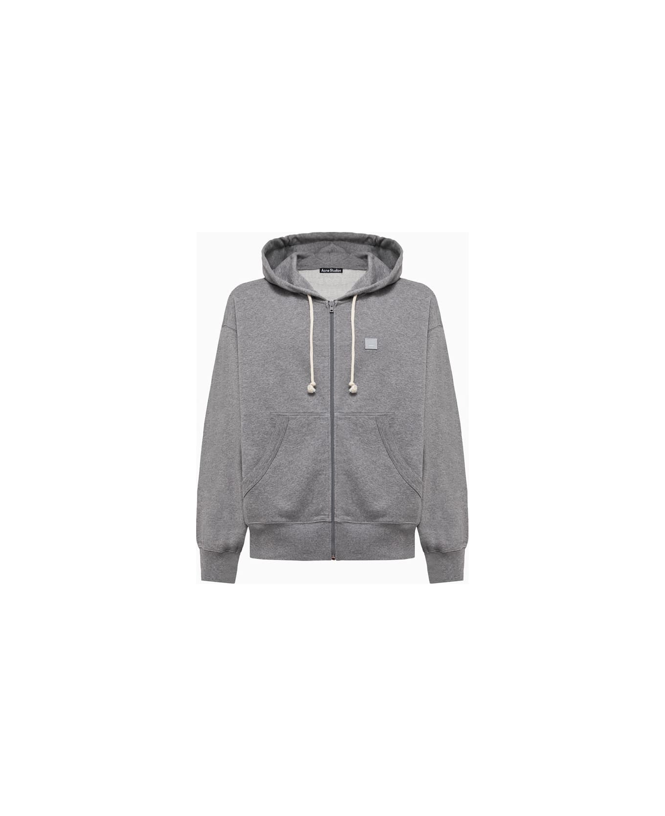 Acne Studios Hooded Sweatshirt With Zip - Grey