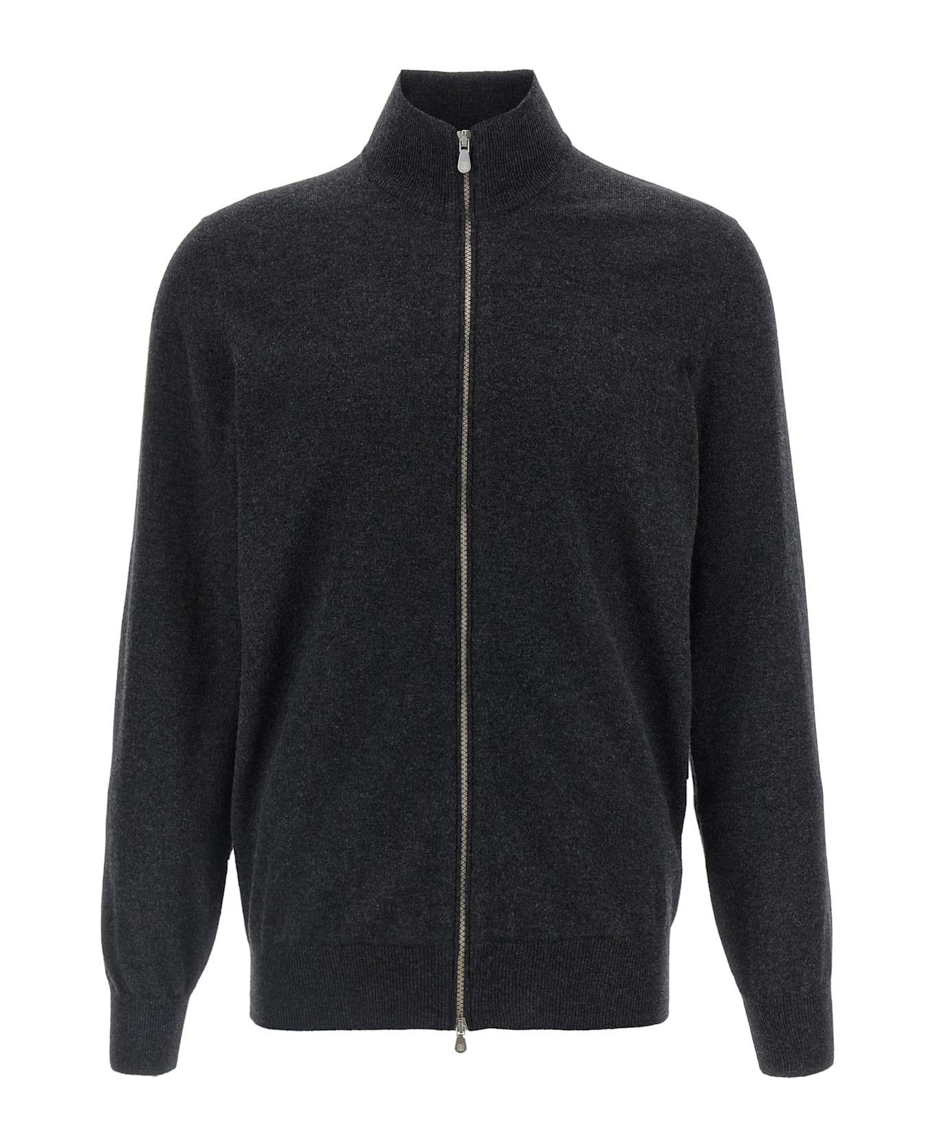 Brunello Cucinelli Zip Cardigan - Gray