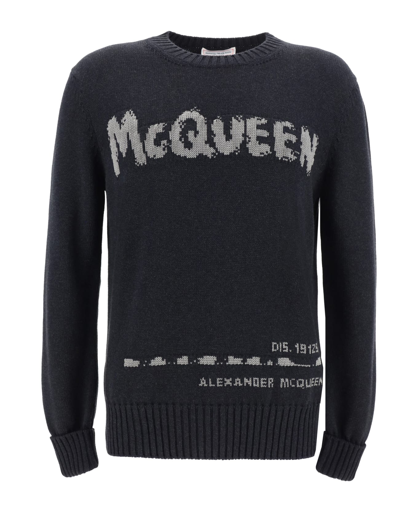 Alexander McQueen Sweater - Charcoal/steel ニットウェア