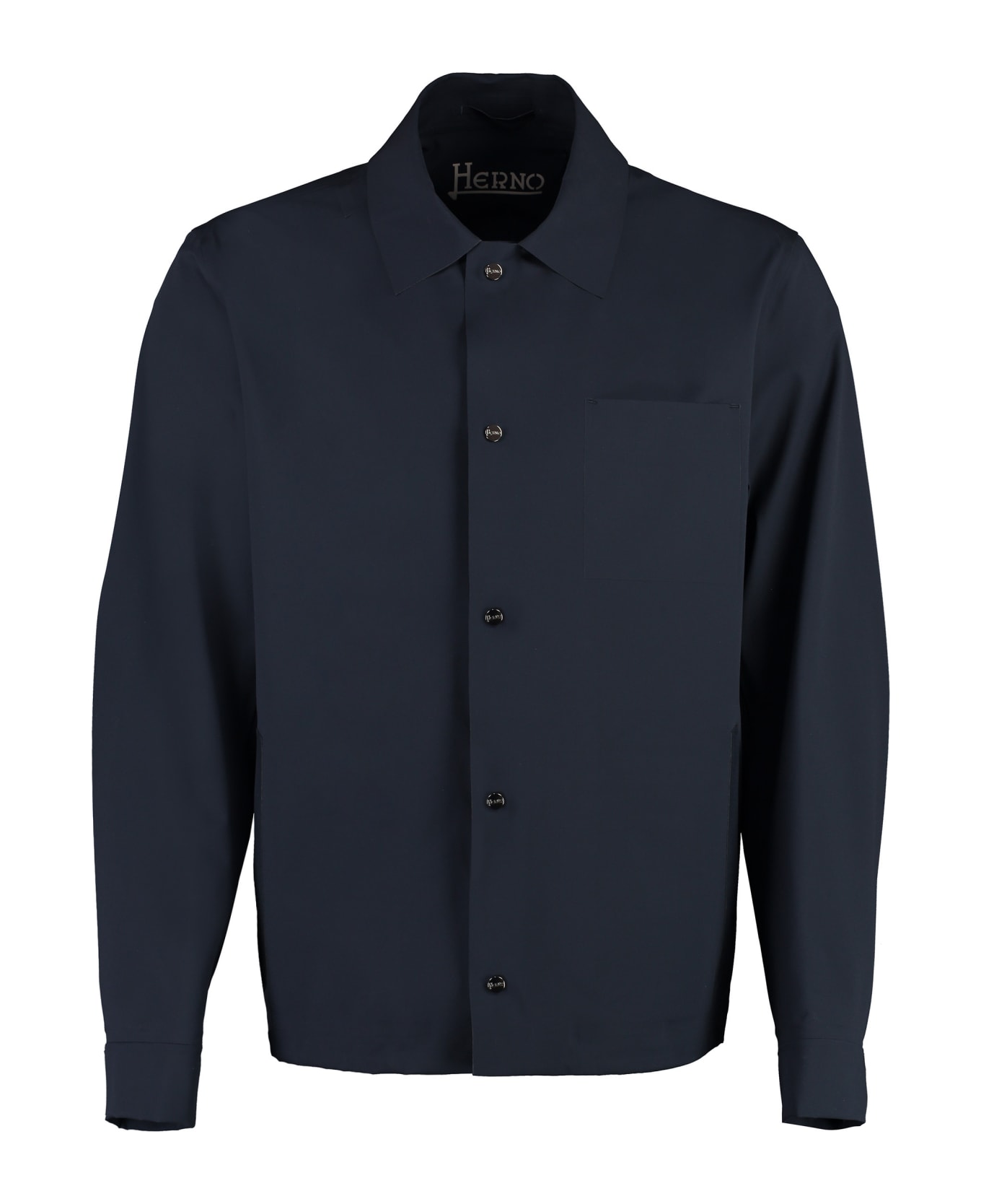 Herno Technical Fabric Overshirt - blue