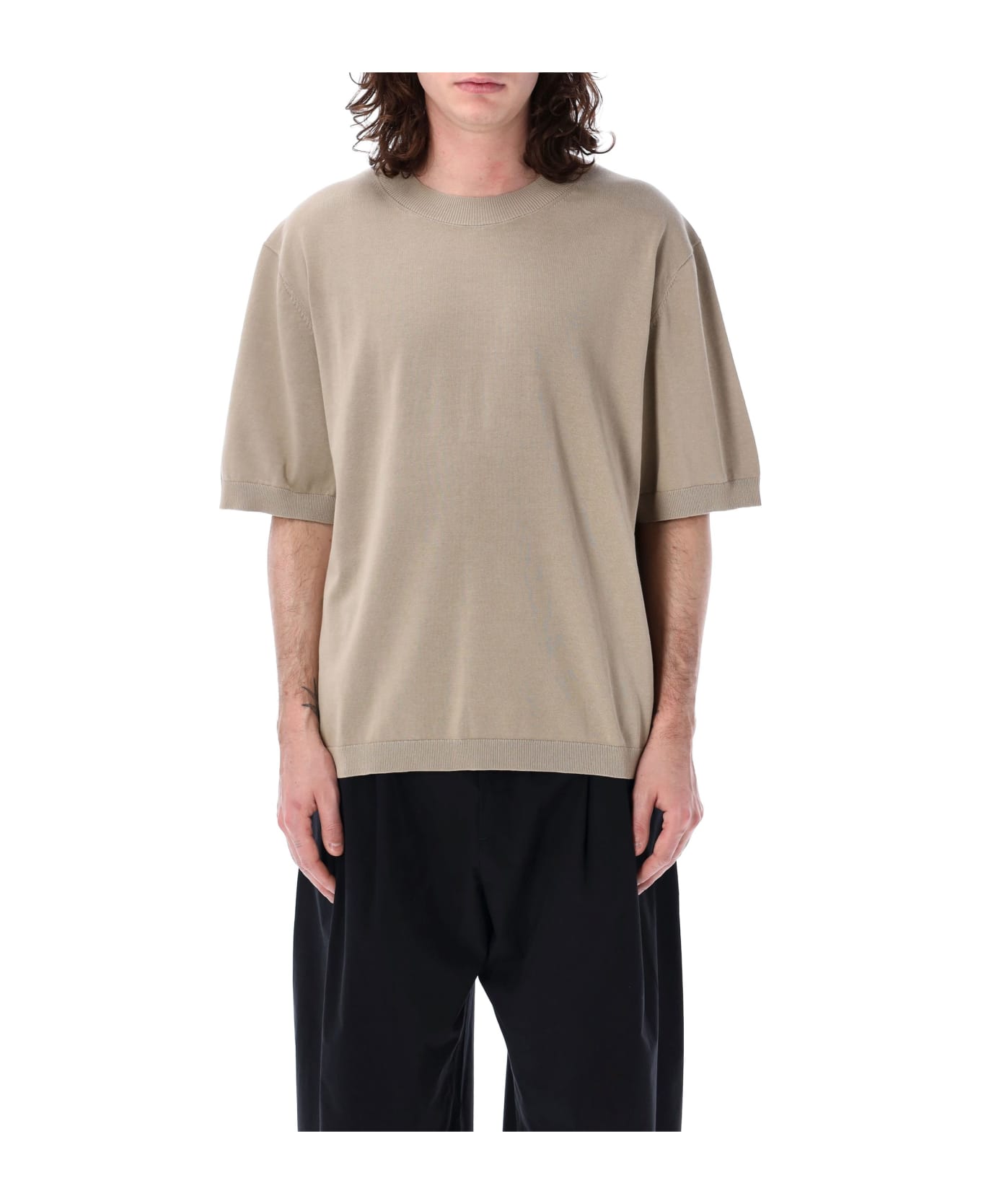 Studio Nicholson Solaris Short Sleeves Sweater - LICHEN